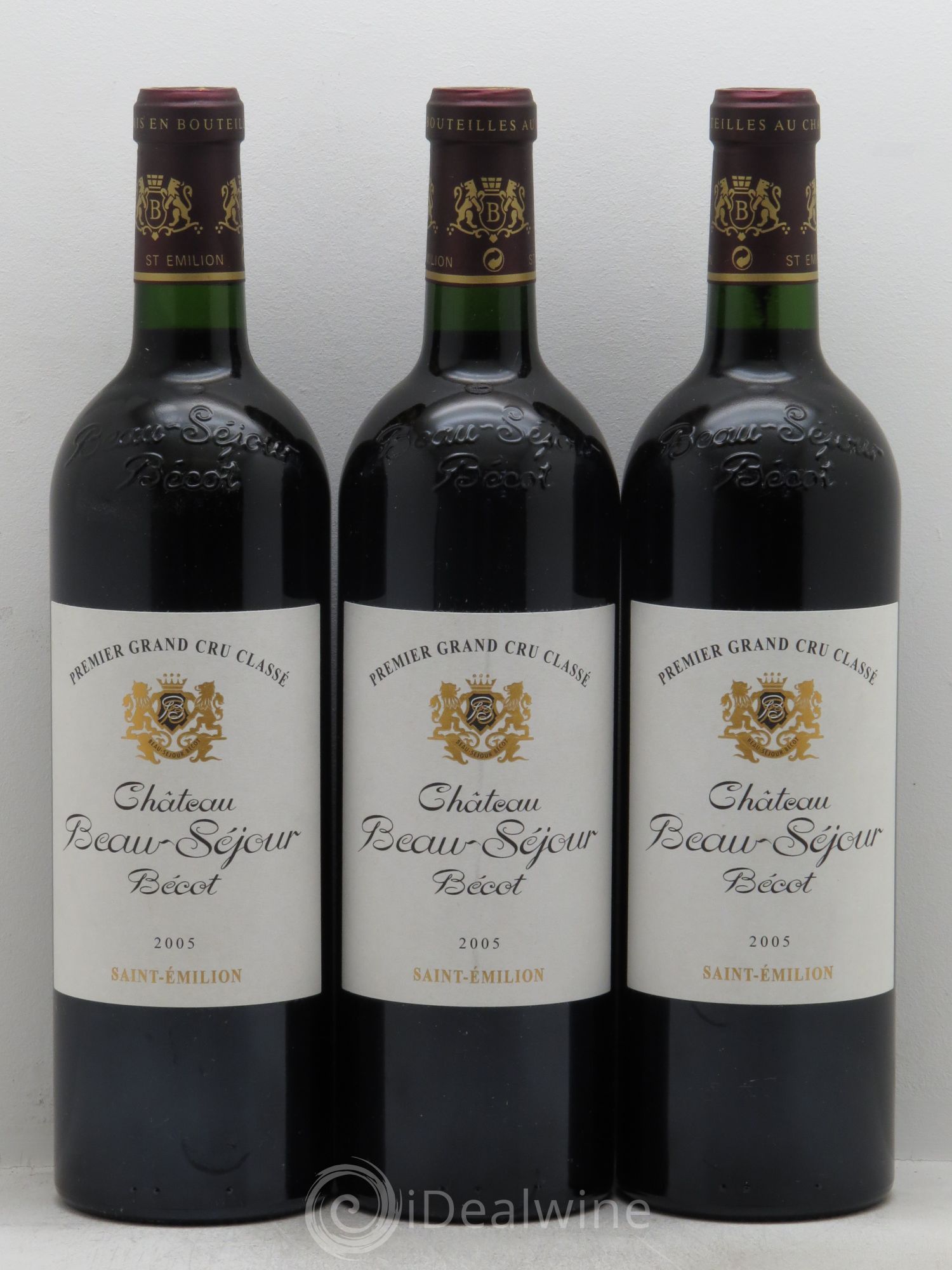 Château Beau-Séjour Bécot 1er Grand Cru Classé B 2005 - Lot de 3 bouteilles - 0