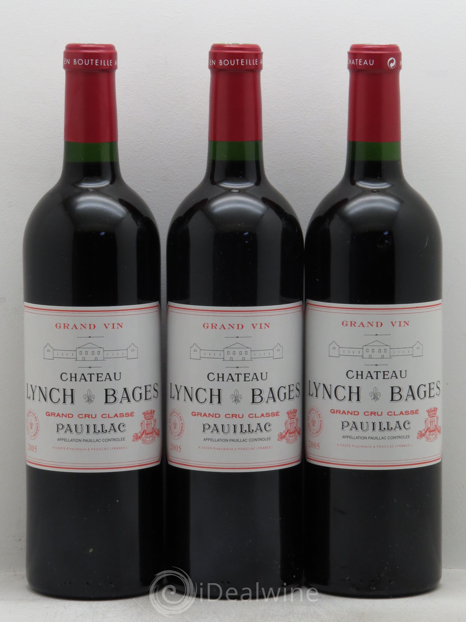 Château Lynch Bages 5ème Grand Cru Classé 2005 - Lot de 3 bouteilles - 0