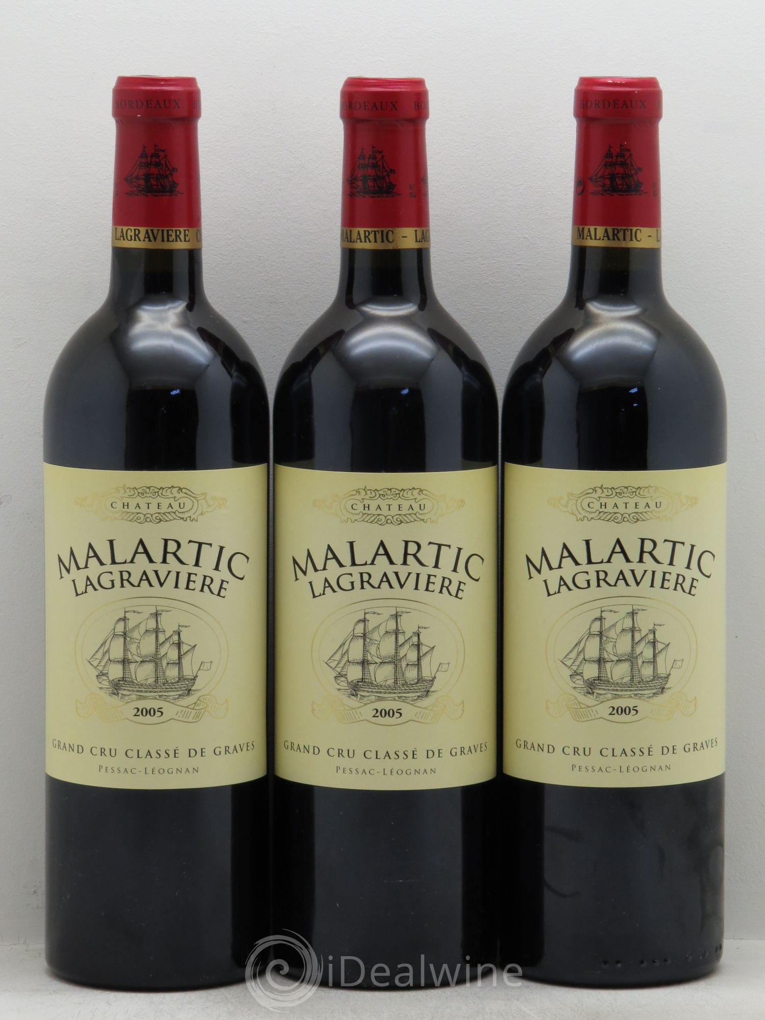 Château Malartic-Lagravière Cru Classé de Graves 2005 - Lot de 3 bouteilles - 0