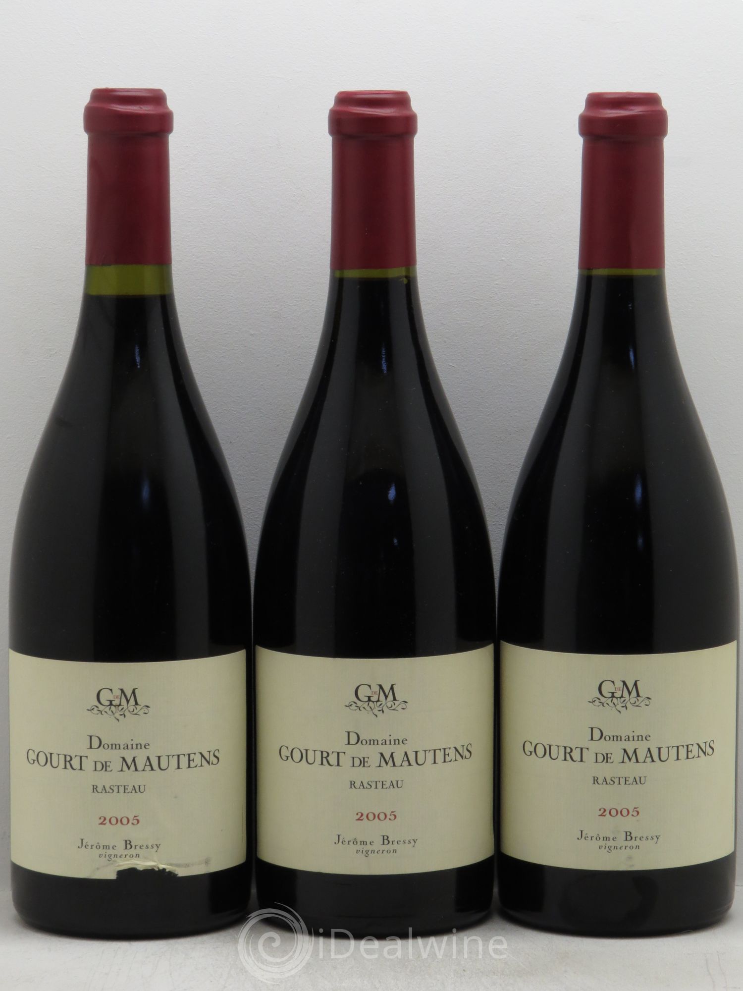 Rasteau Domaine Gourt de Mautens - Jérôme Bressy 2005 - Lot de 3 bouteilles - 0