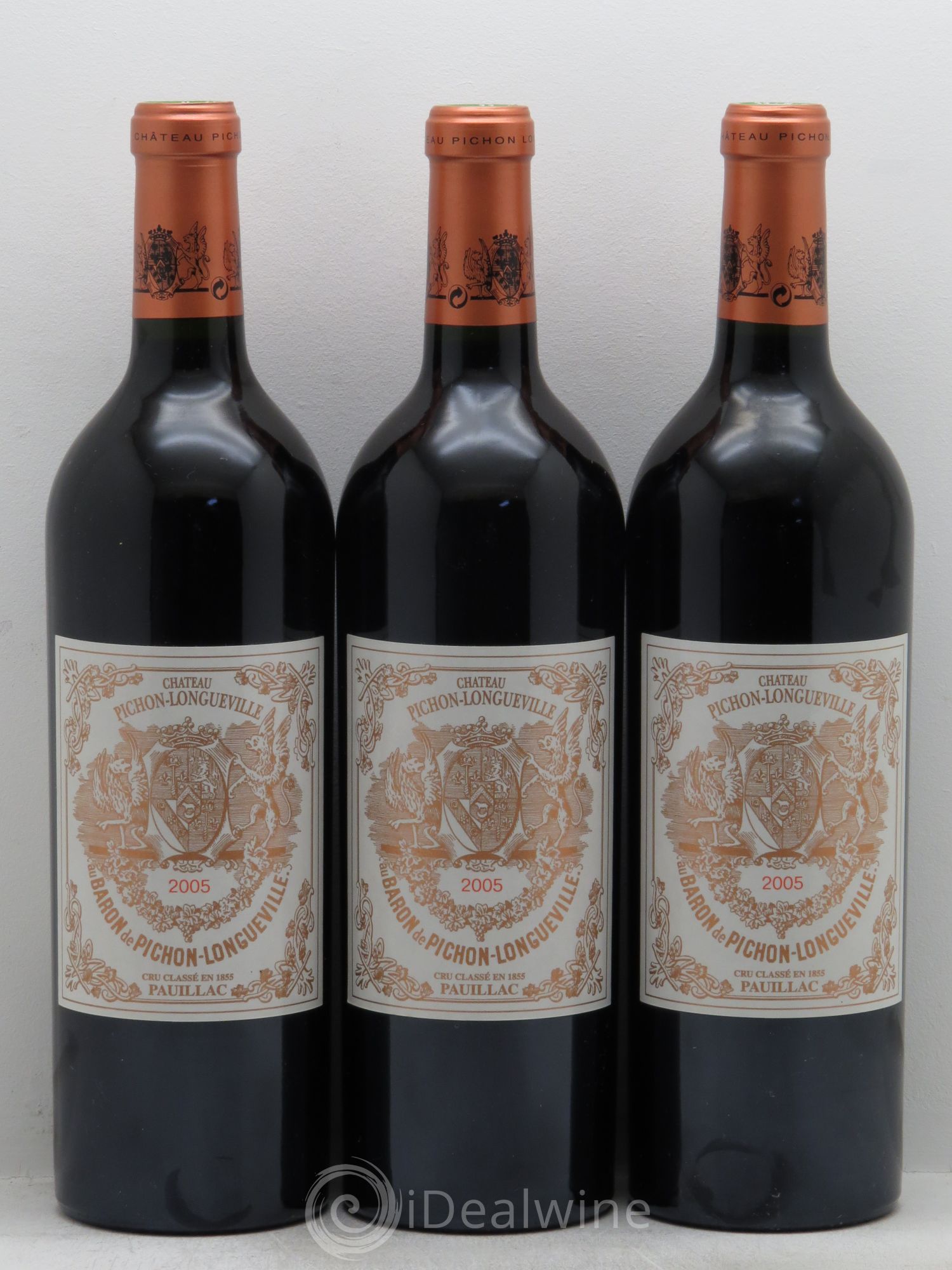 Pichon Longueville Baron 2ème Grand Cru Classé 2005 - Lot de 3 bouteilles - 0