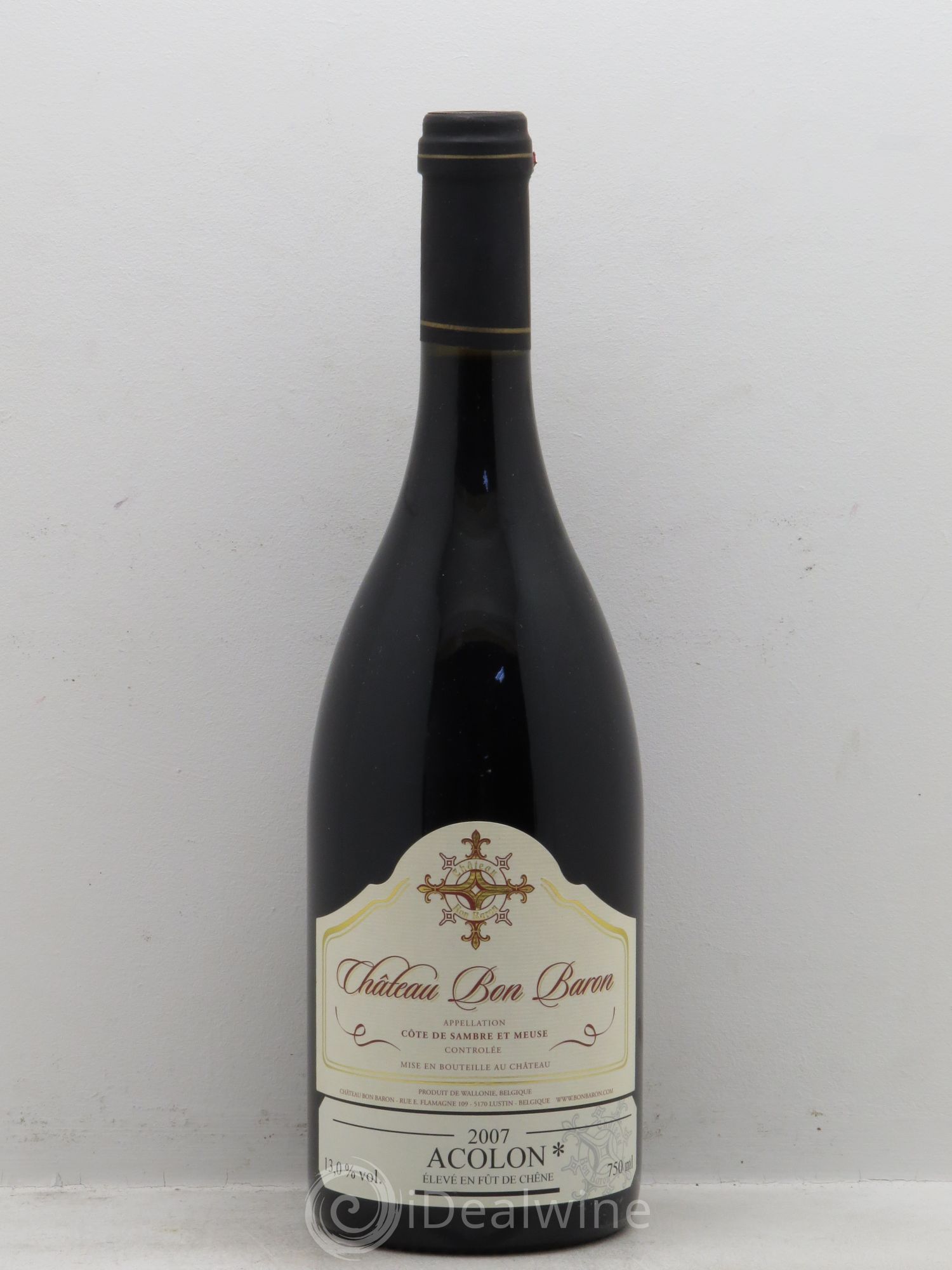 Divers Belgique. Cotes de Sambre et Meuse Château Bon Baron Acolon (sans prix de réserve - no reserve) 2007 - Posten von 1 Flasche - 0