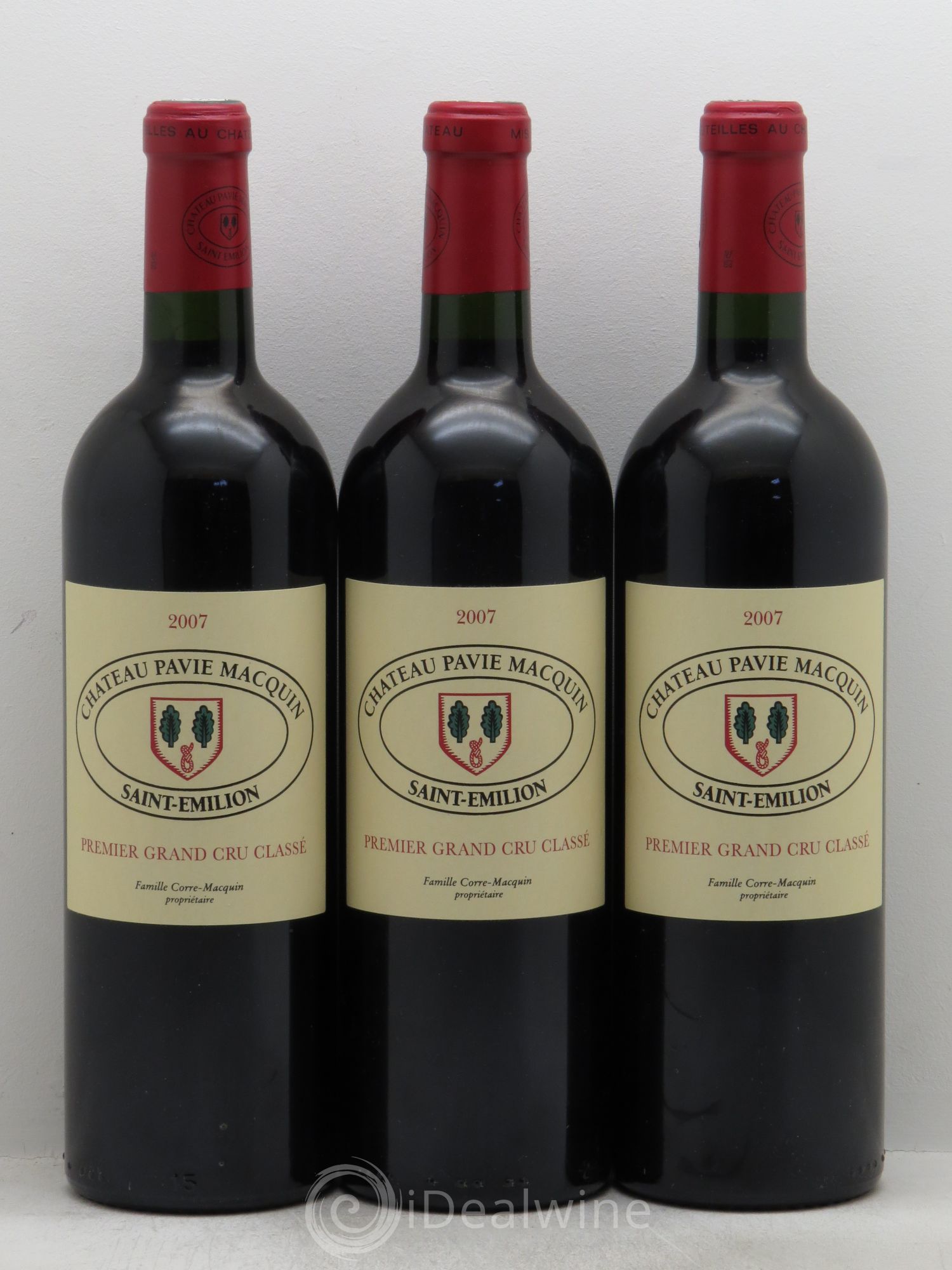 Château Pavie Macquin 1er Grand Cru Classé B 2007 - Lot de 3 bouteilles - 0