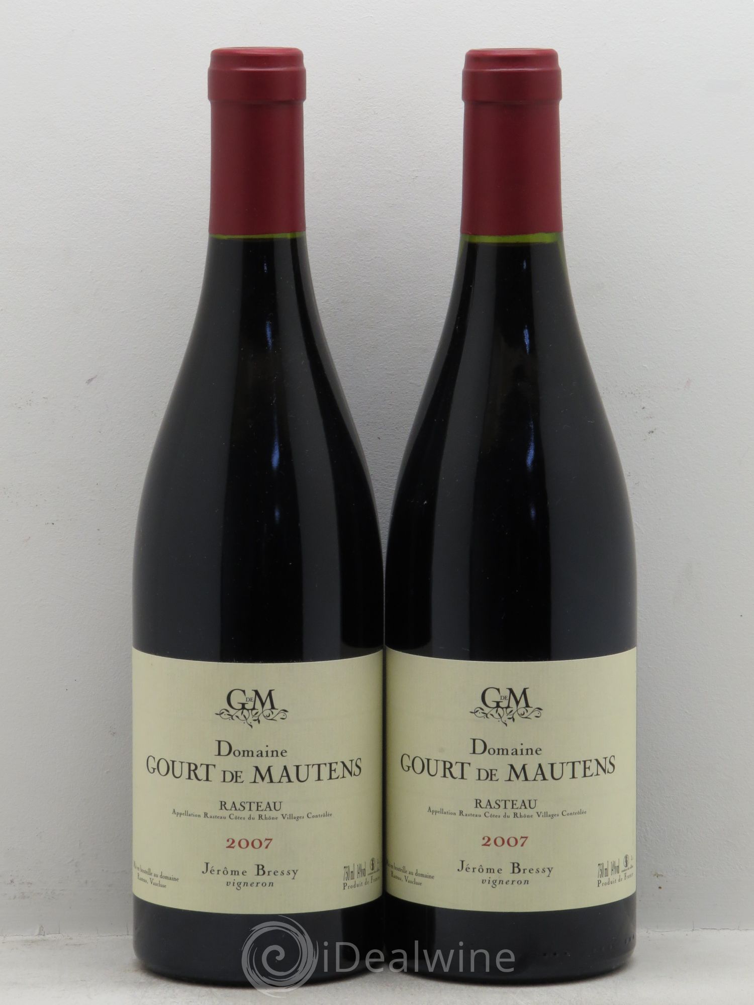 Rasteau Domaine Gourt de Mautens - Jérôme Bressy 2007 - Lot de 2 bouteilles - 0