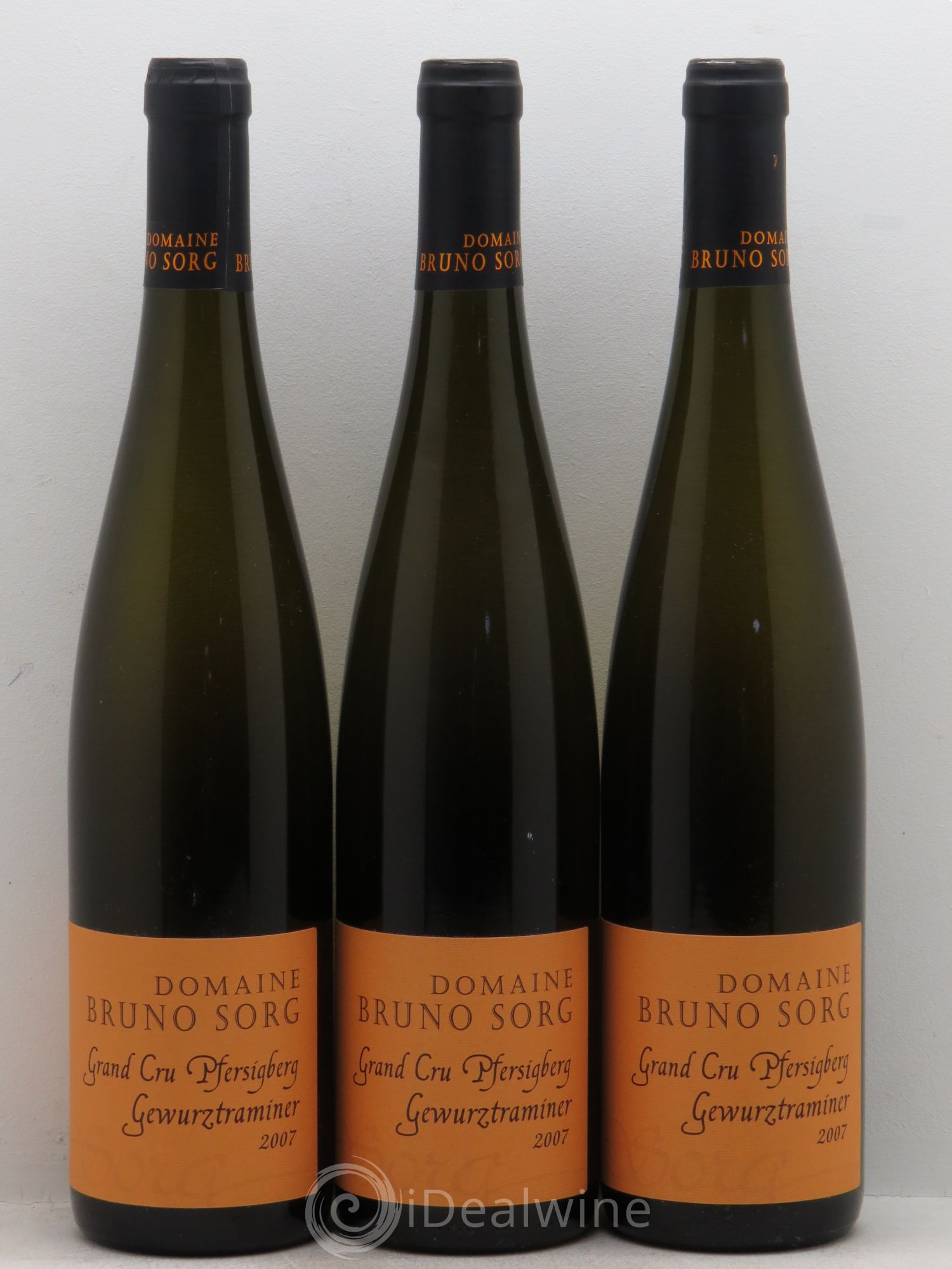 Gewurztraminer Domaine Bruno Sorg Pfersigberg (sans prix de réserve) 2007 - Posten von 3 Flaschen - 0