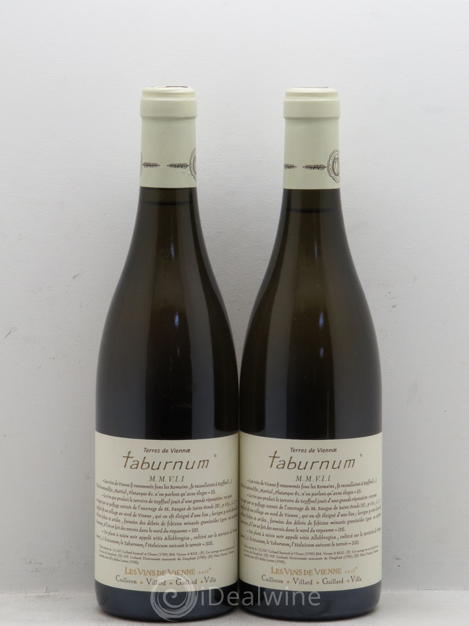 Rhône Domaine des vins de Vienne Taburnum VDP 2007 - Posten von 2 Flaschen - 0