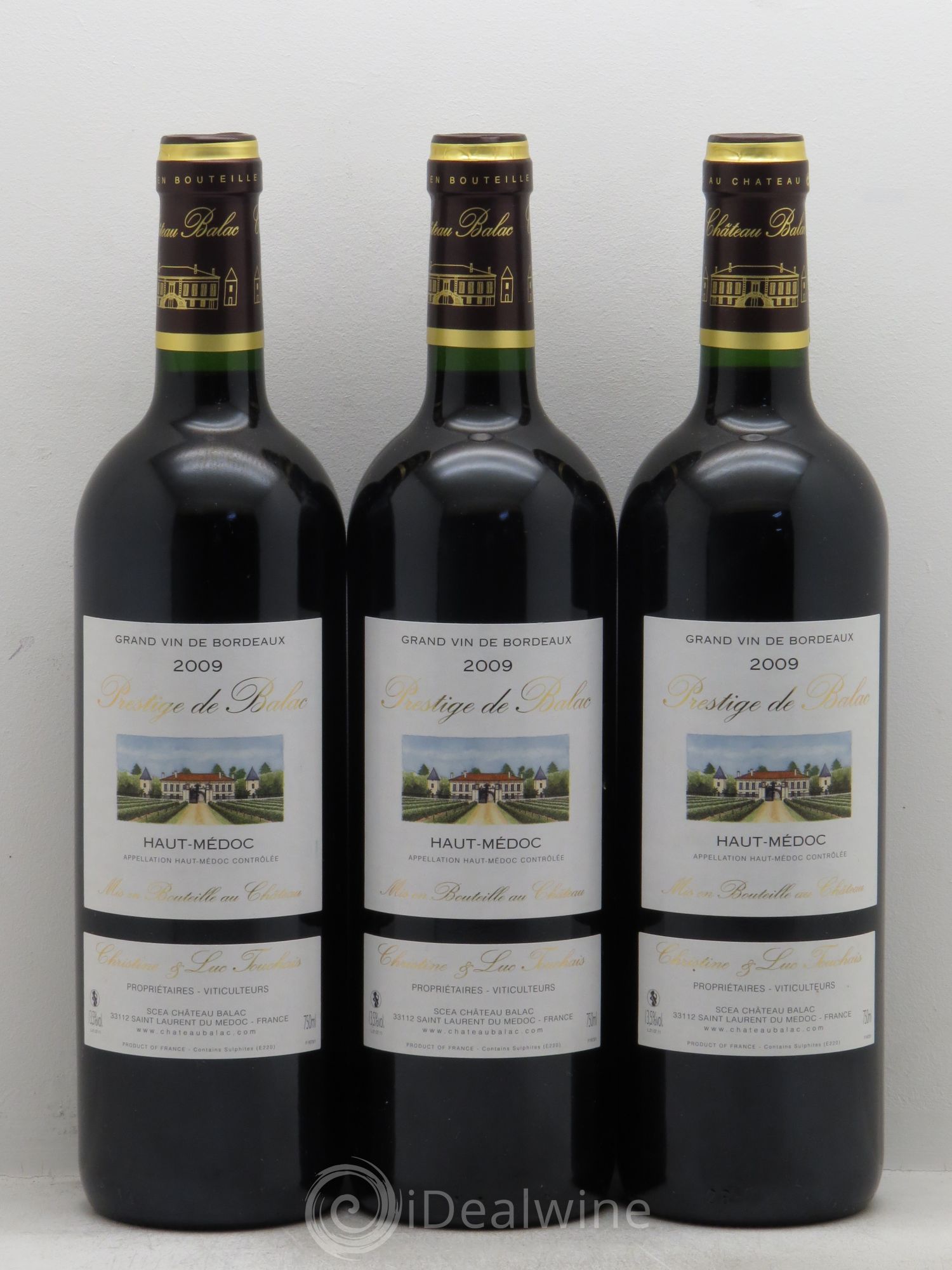 Haut Médoc Prestige de Balac (sans prix de réserve) 2009 - Posten von 3 Flaschen - 0