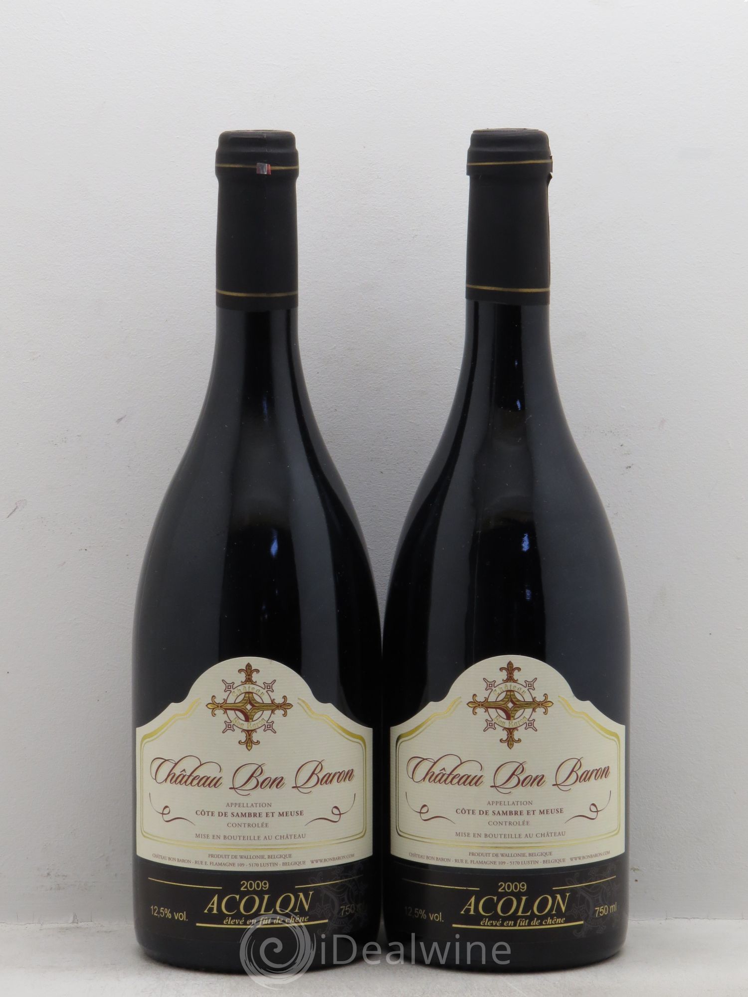 Divers Belgique. Cotes de Sambre et Meuse Château Bon Baron Acolon (sans prix de réserve - no reserve) 2009 - Posten von 2 Flaschen - 0