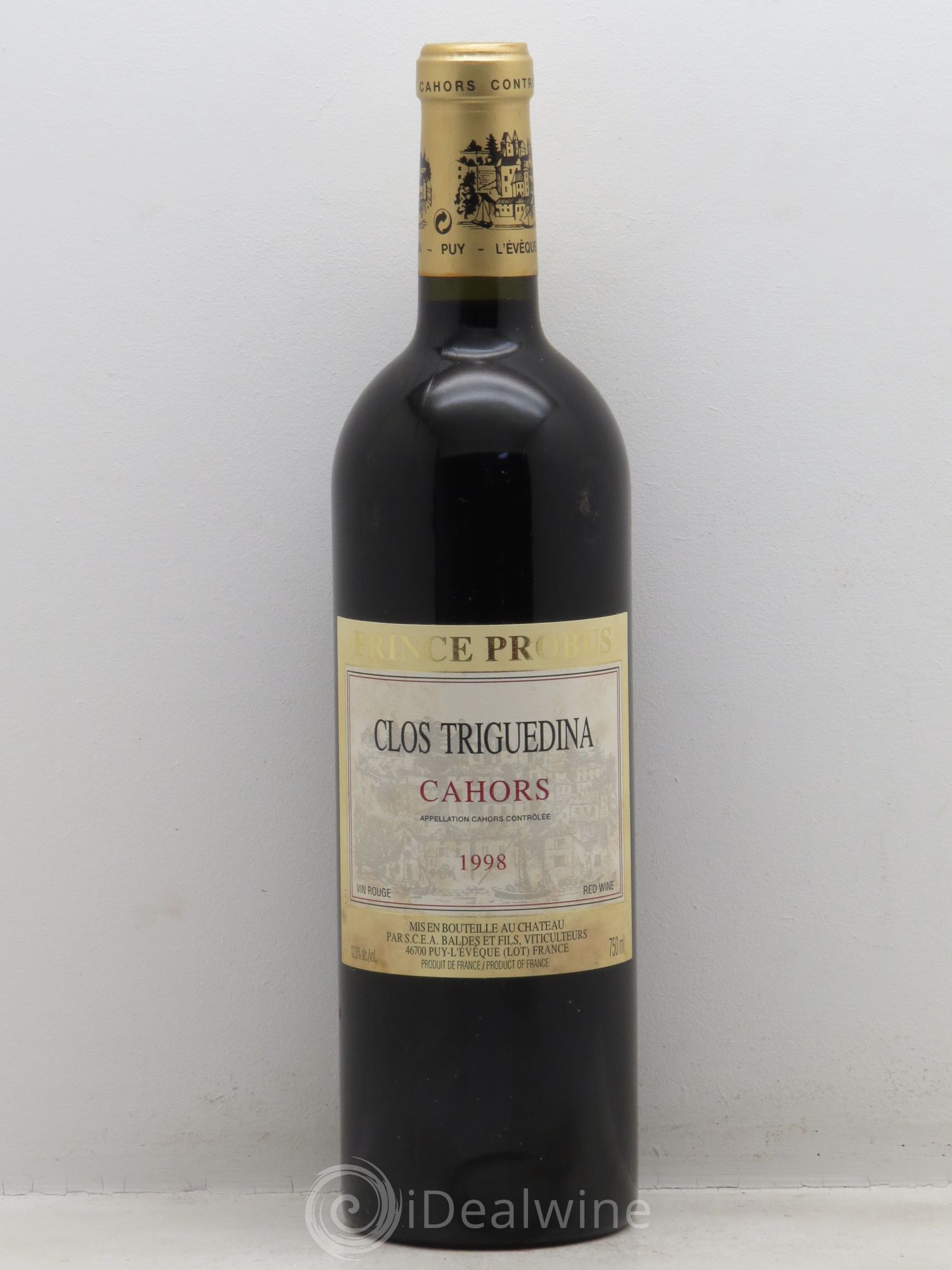 Cahors Clos Triguedina Probus Jean-Luc Baldès 1998 - Lot de 1 bouteille - 0