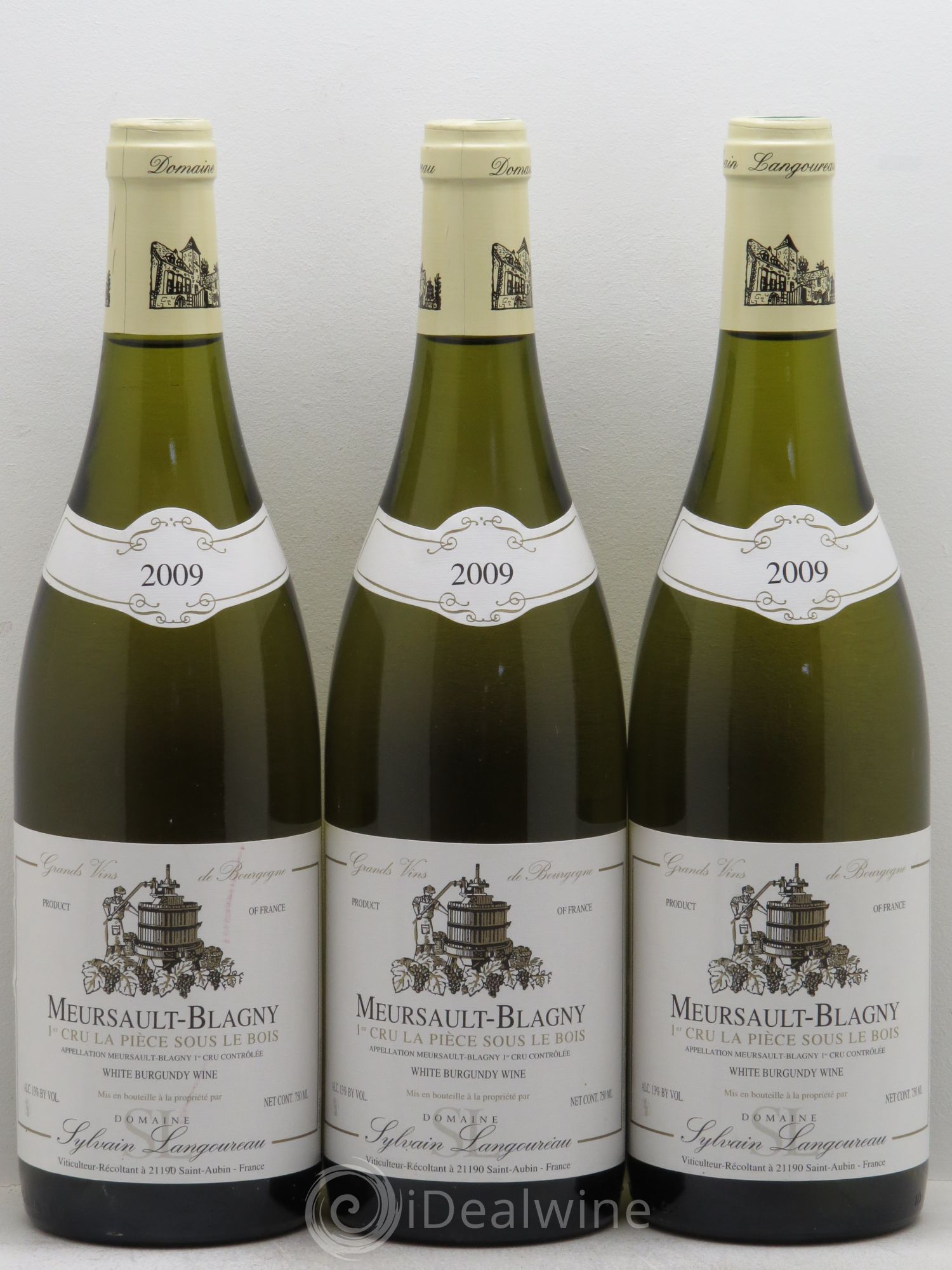 Meursault 1er Cru Blagny Domaine Langoureau La pièce sous le bois 2009 - Posten von 3 Flaschen - 0