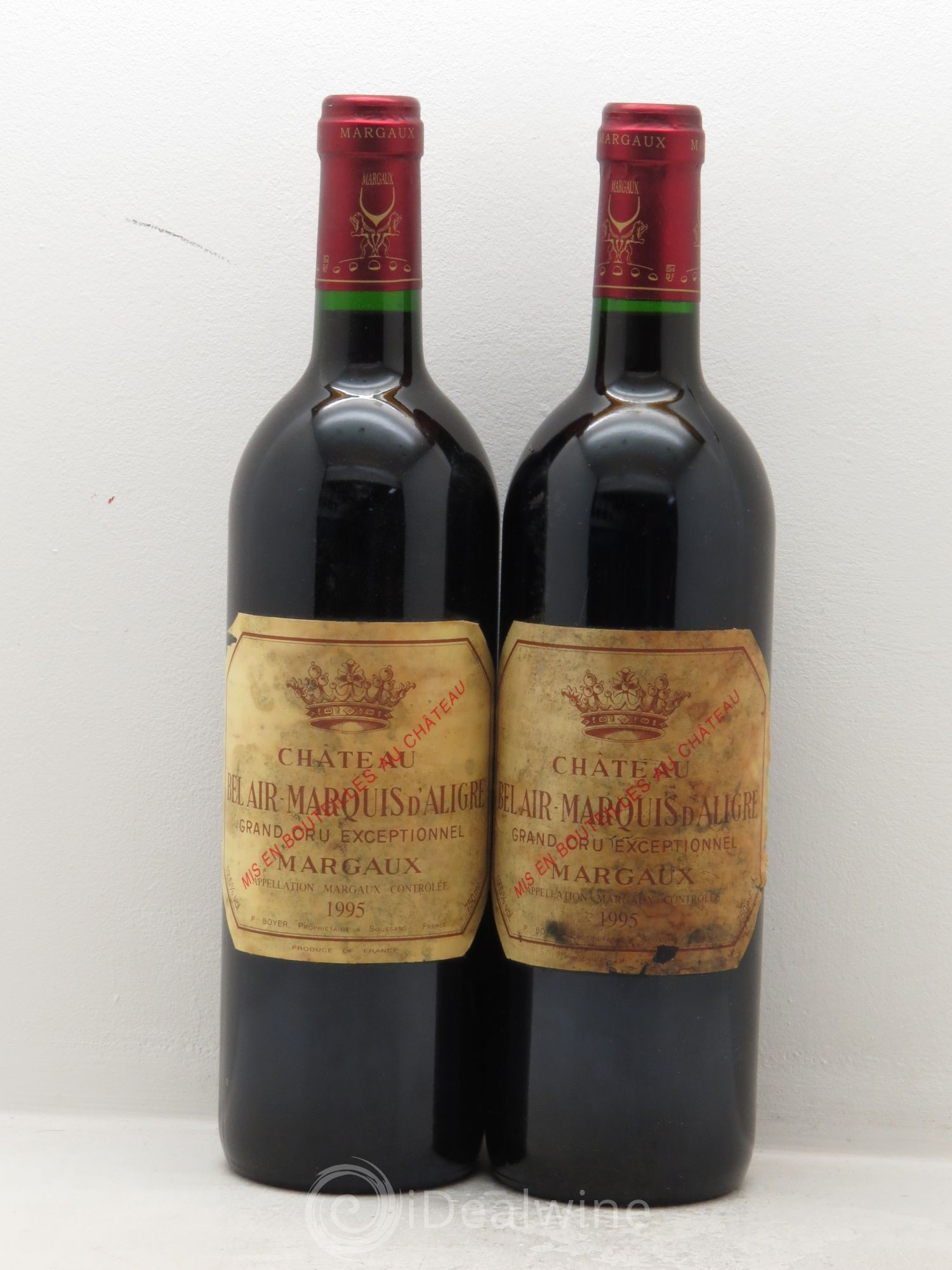Château Bel Air Marquis d'Aligre 1995 - Lot de 2 bouteilles - 0