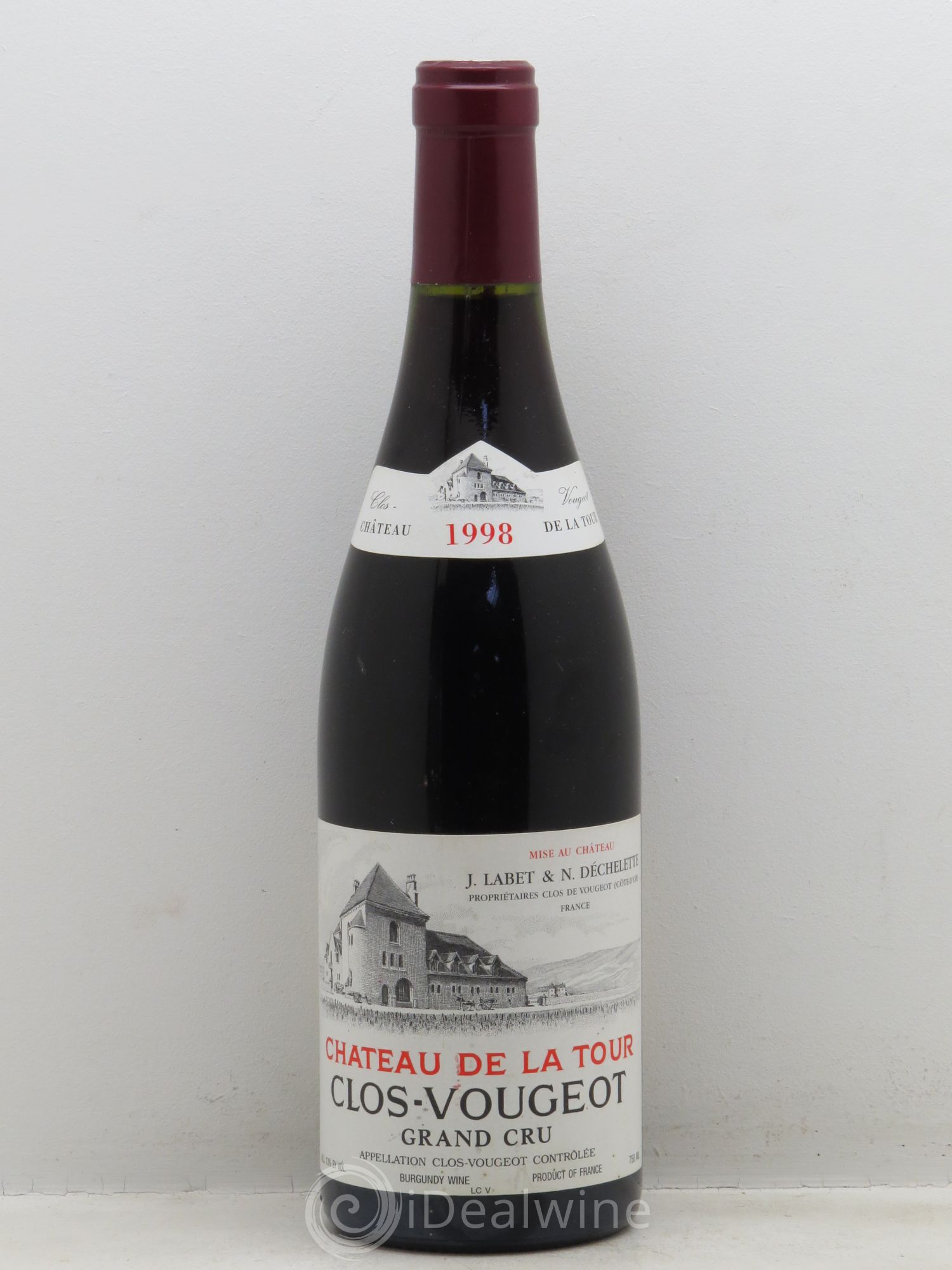Clos de Vougeot Grand Cru Château de La Tour 1998 - Lot de 1 bouteille - 0