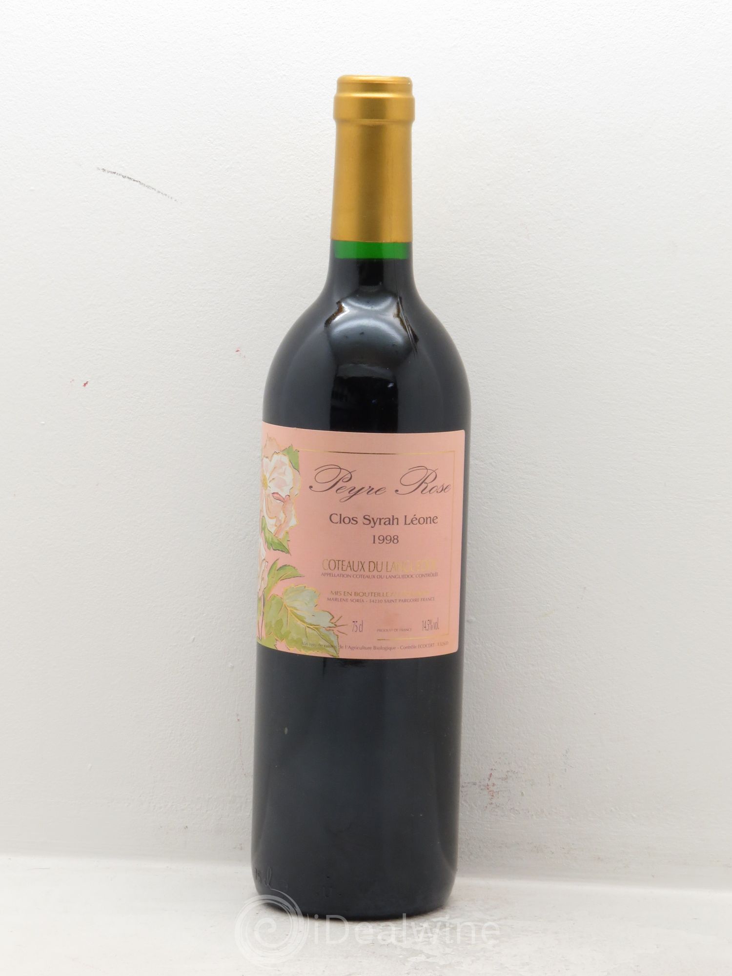 Coteaux du Languedoc Domaine Peyre Rose Belle Léone (anciennement Syrah Léone) Marlène Soria 1998 - Lot de 1 bouteille - 0
