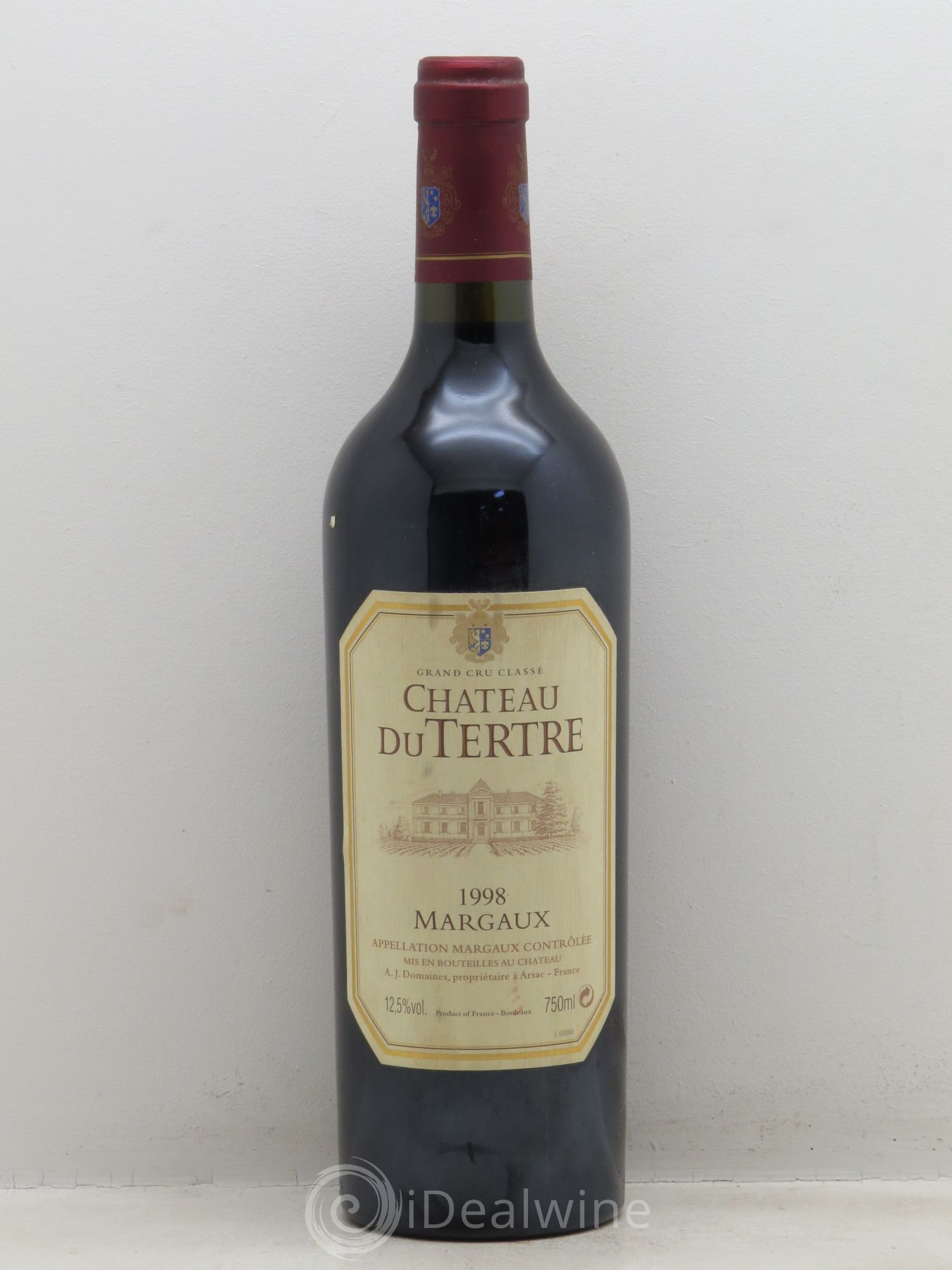 Château du Tertre 5ème Grand Cru Classé 1998 - Lot de 1 bouteille - 0
