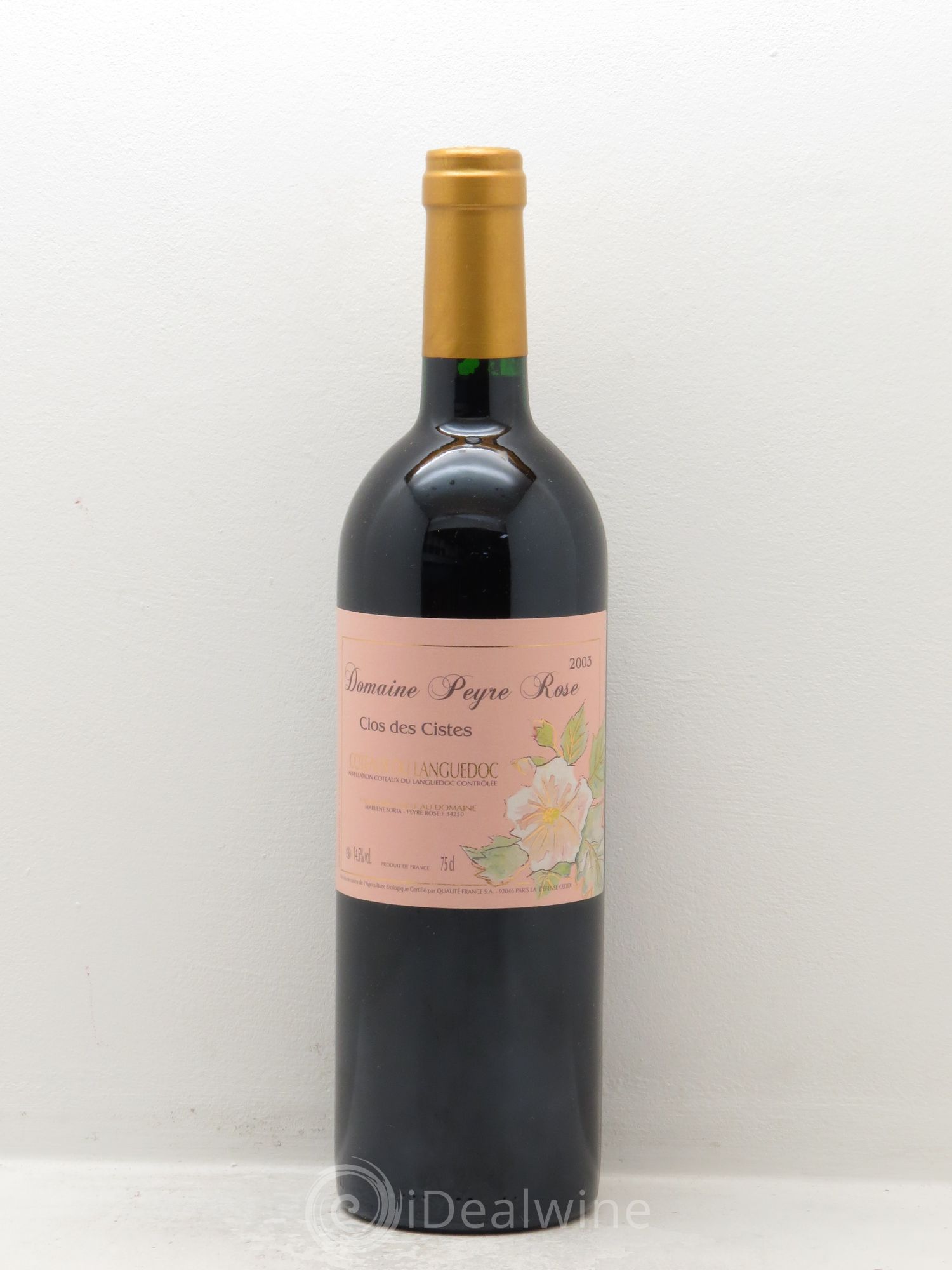 Vin de France (anciennement Coteaux du Languedoc) Domaine Peyre Rose Les Cistes Marlène Soria 2003 - Lot de 1 bouteille - 0