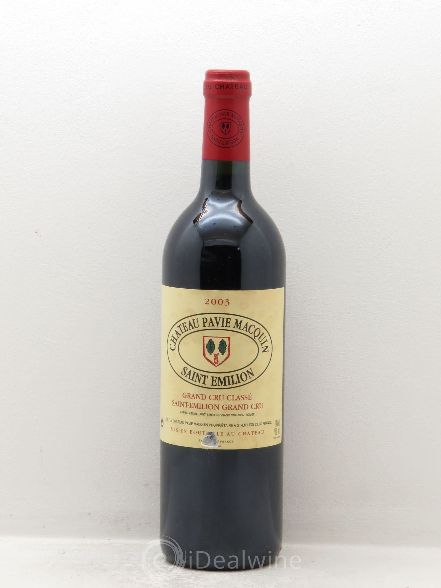 Château Pavie Macquin 1er Grand Cru Classé B 2003 - Lot de 1 bouteille - 0