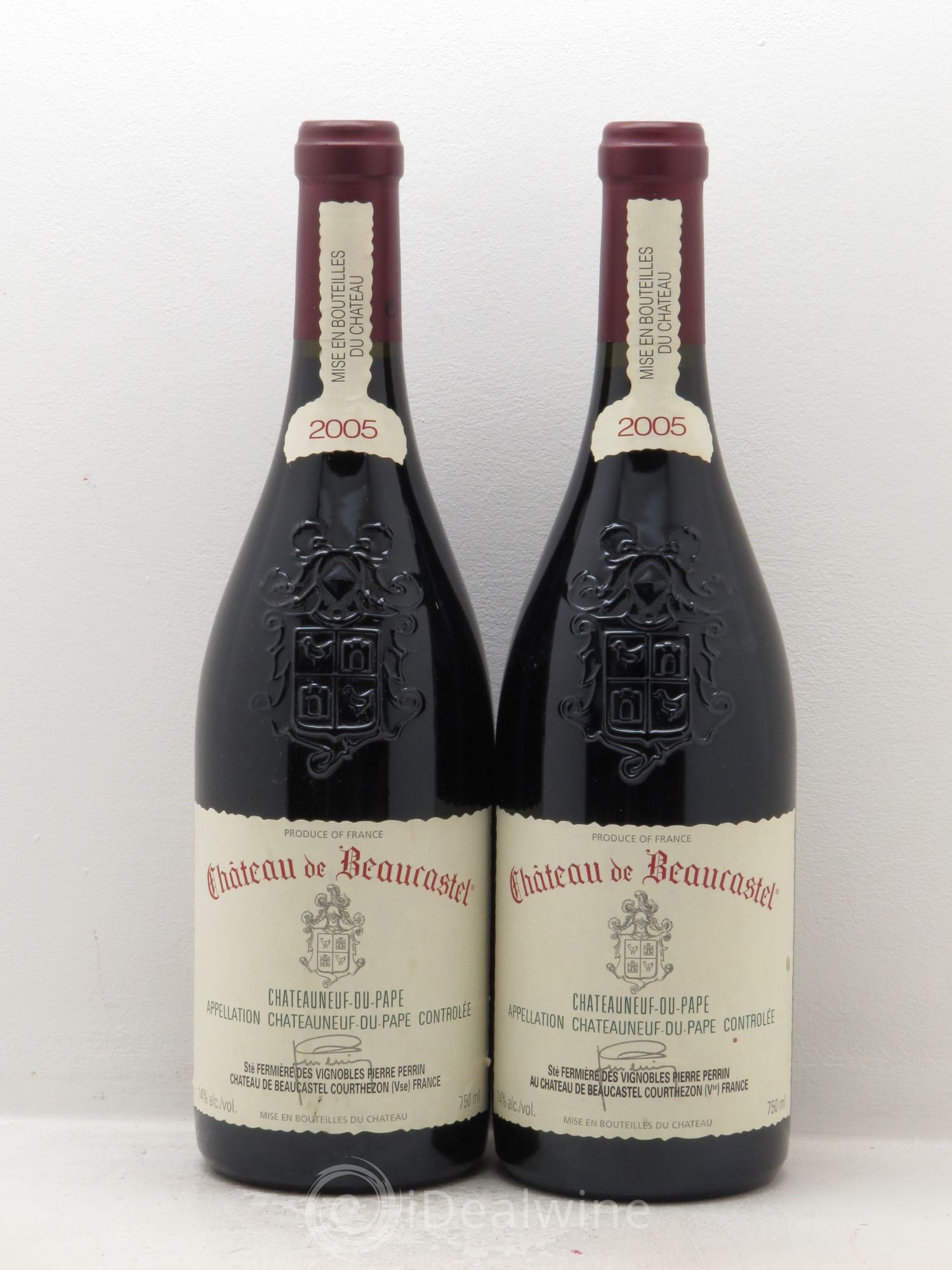 Châteauneuf-du-Pape Château de Beaucastel Famille Perrin 2005 - Lot de 2 bouteilles - 0