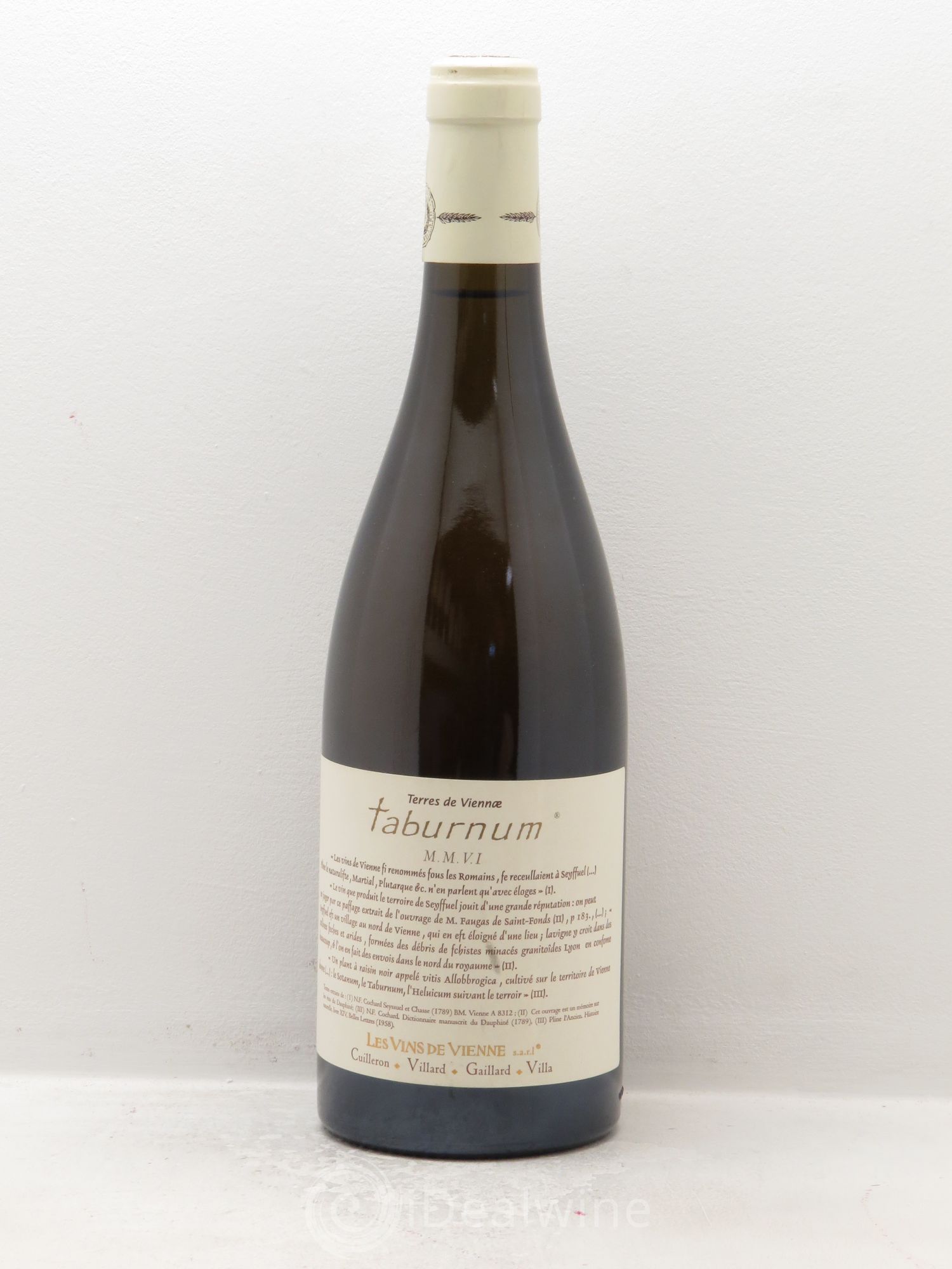 Rhône VDP des Côtes Rhodaniennes Taburnum les Vins de Vienne 2006 - Posten von 1 Flasche - 0