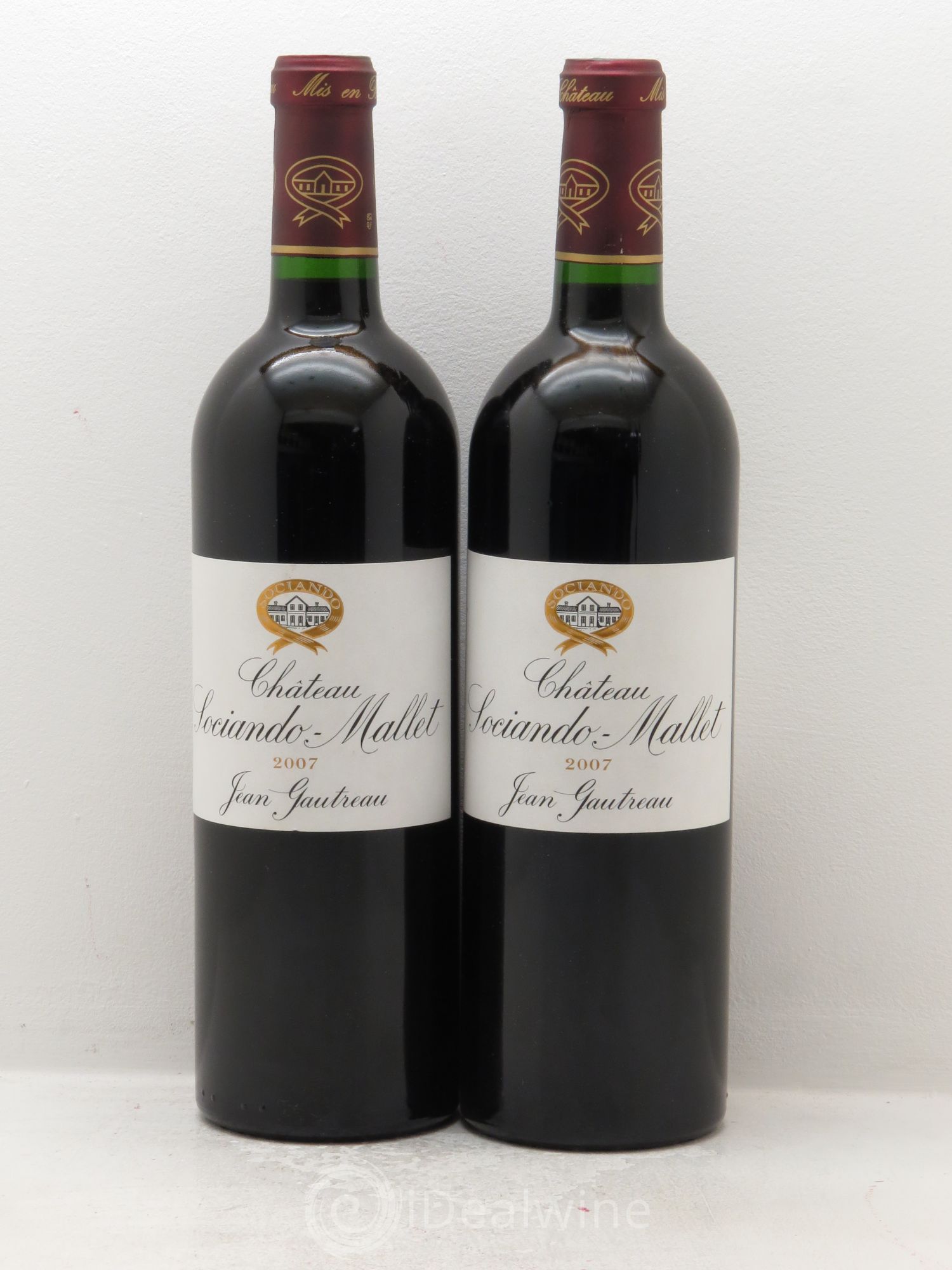 Château Sociando Mallet 2007 - Lot de 2 bouteilles - 0