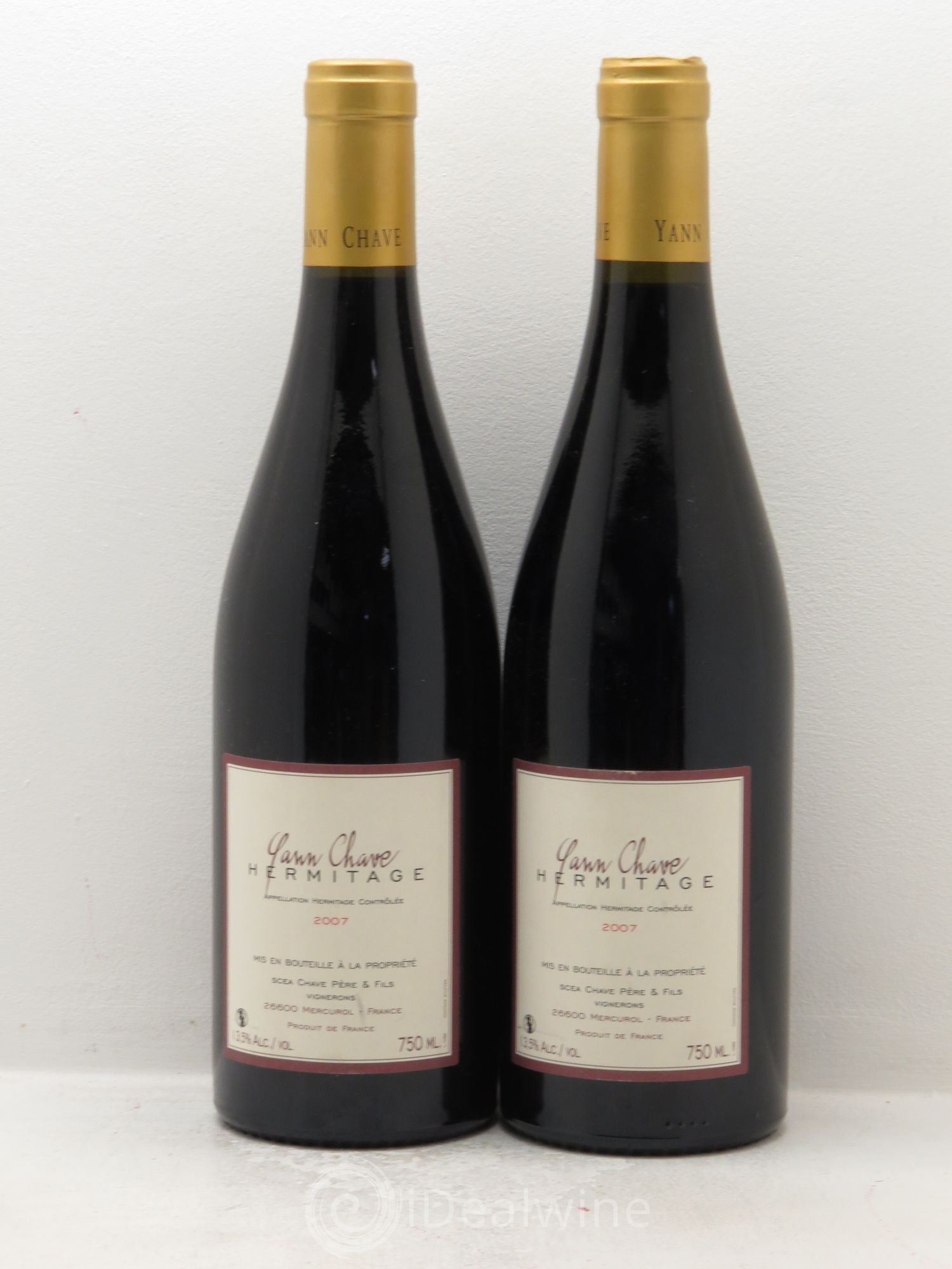 Hermitage Yann Chave 2007 - Lot de 2 bouteilles - 0
