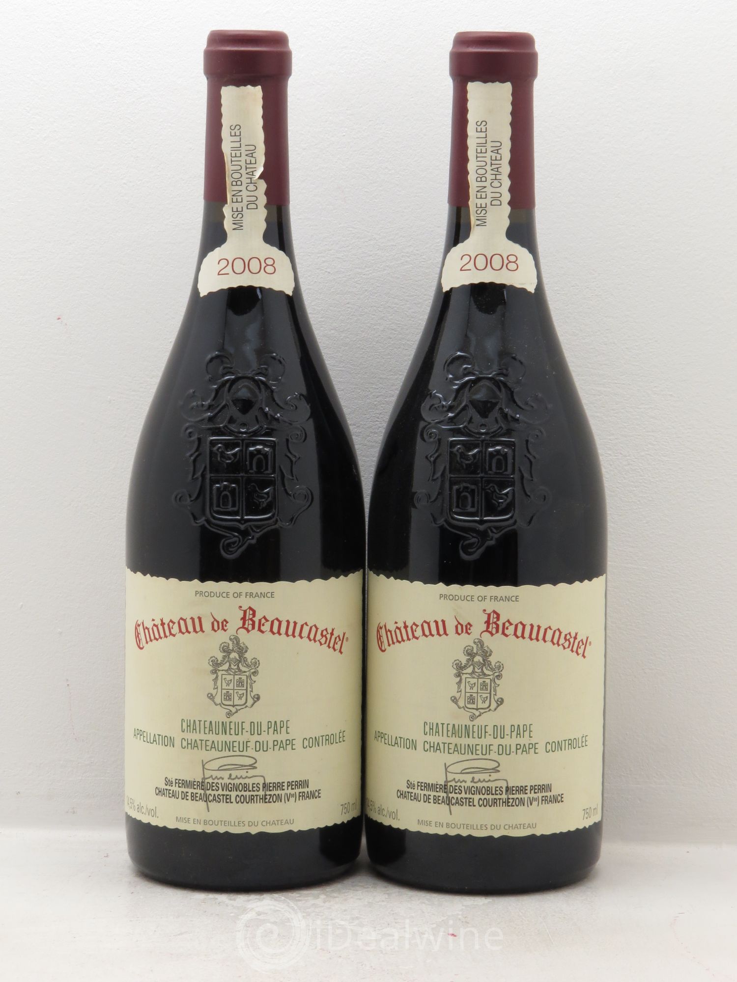 Châteauneuf-du-Pape Château de Beaucastel Famille Perrin 2008 - Lot de 2 bouteilles - 0