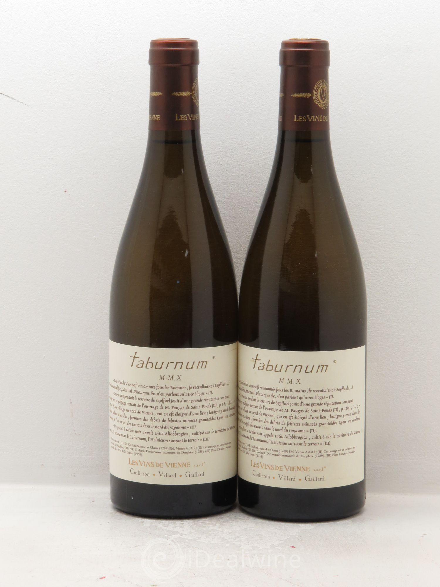 Rhône VDP des Côtes Rhodaniennes Taburnum Vins de Vienne 2010 - Posten von 2 Flaschen - 0