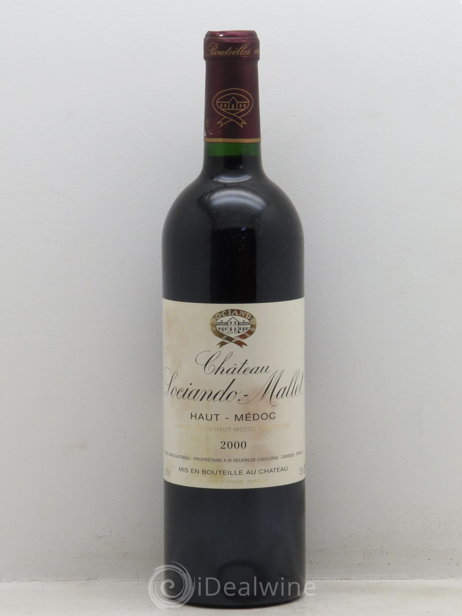 Château Sociando Mallet 2000 - Lot de 1 bouteille - 0