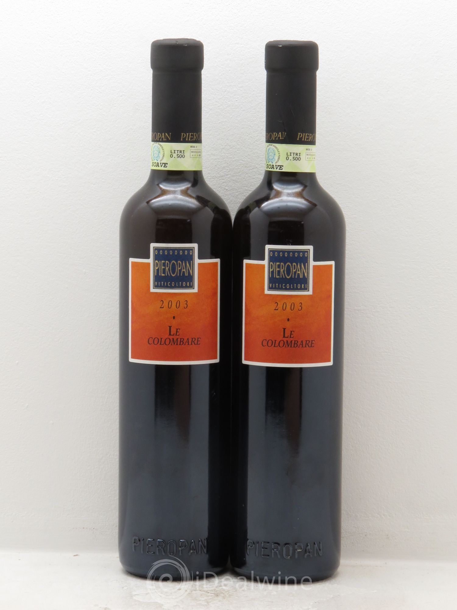 Italie Reccioto di Soave domaine Pieropan Le Colombare (50cl)(sans prix de réserve) 2003 - Posten von 2 Flaschen - 0