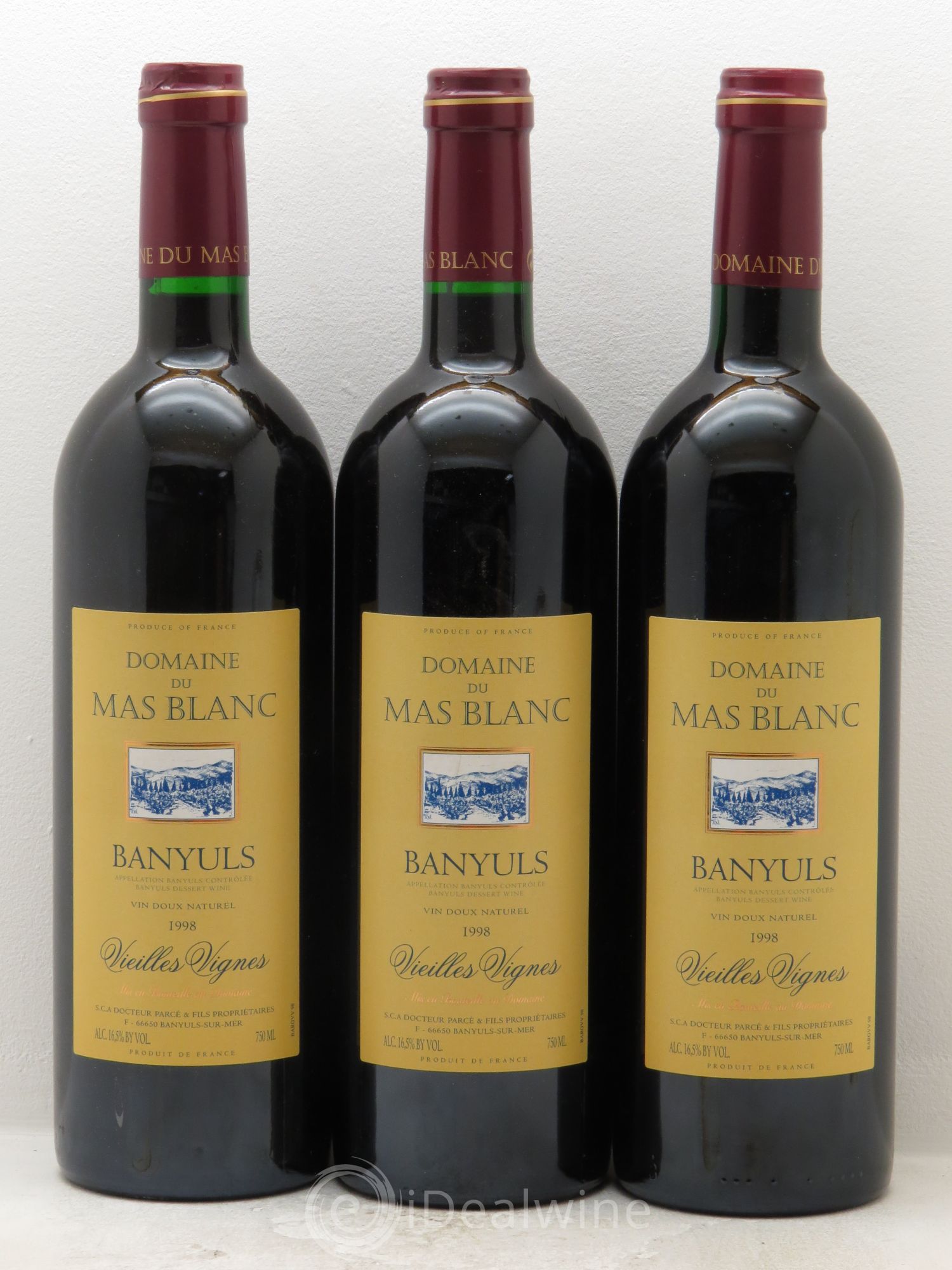 Banyuls 1998 - Posten von 3 Flaschen - 0