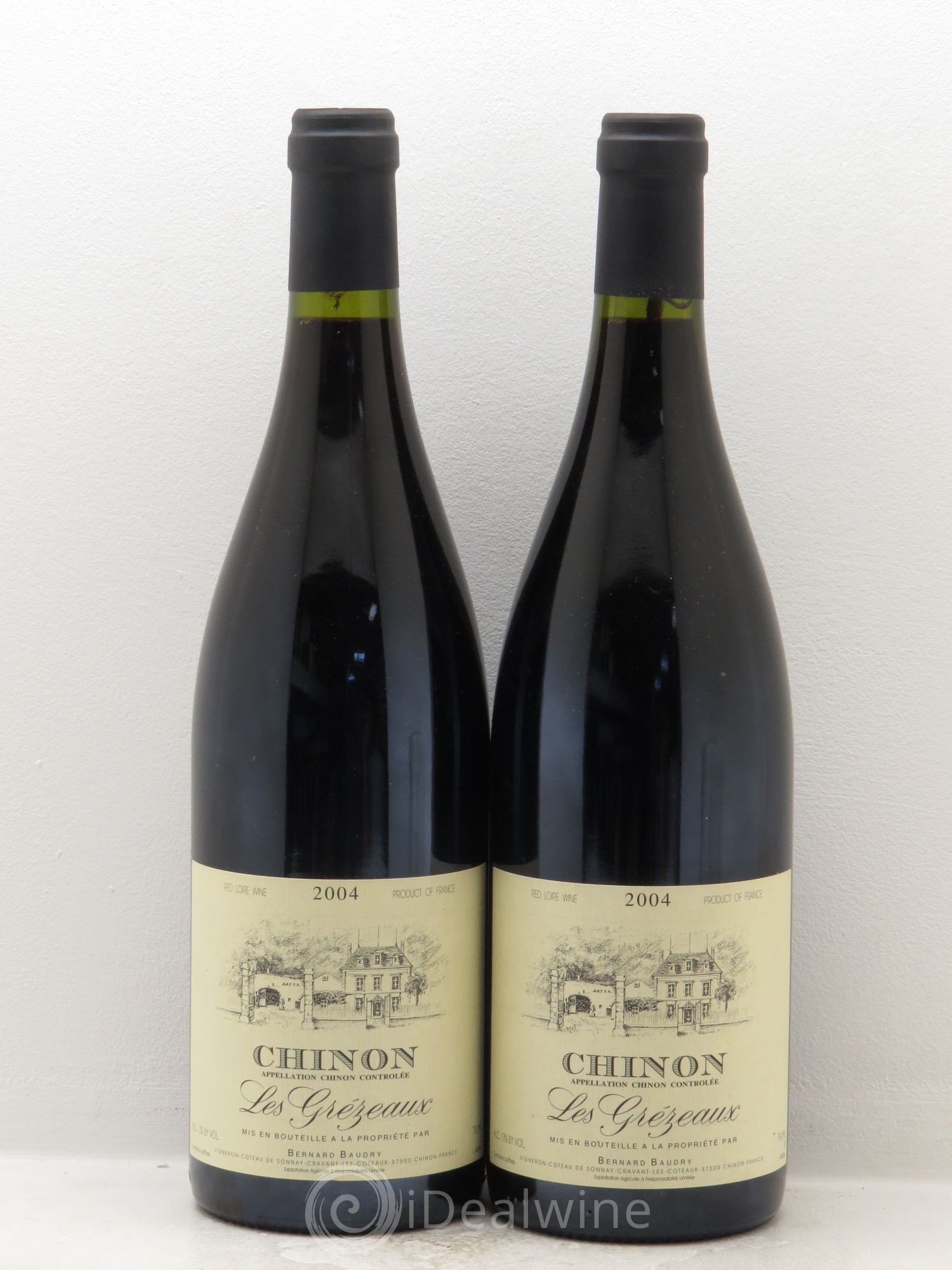 Chinon Les Grézeaux Bernard Baudry 2004 - Lot de 2 bouteilles - 0
