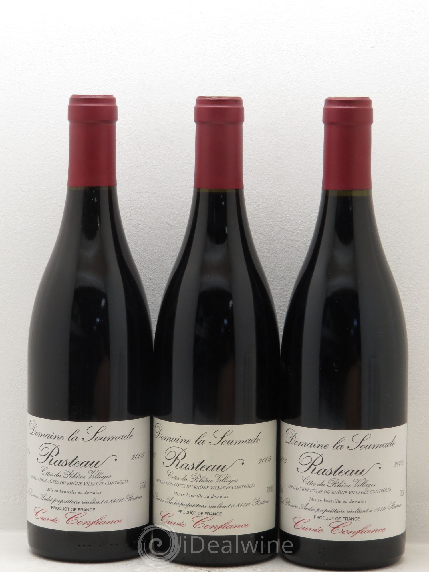 Rasteau Cuvée Confiance La Soumade (Domaine) 2005 - Lot de 3 bouteilles - 0