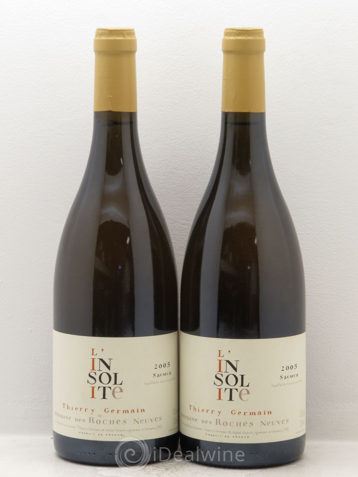 Saumur Insolite Domaine des Roches Neuves - Thierry Germain 2005 - Lot de 2 bouteilles - 0