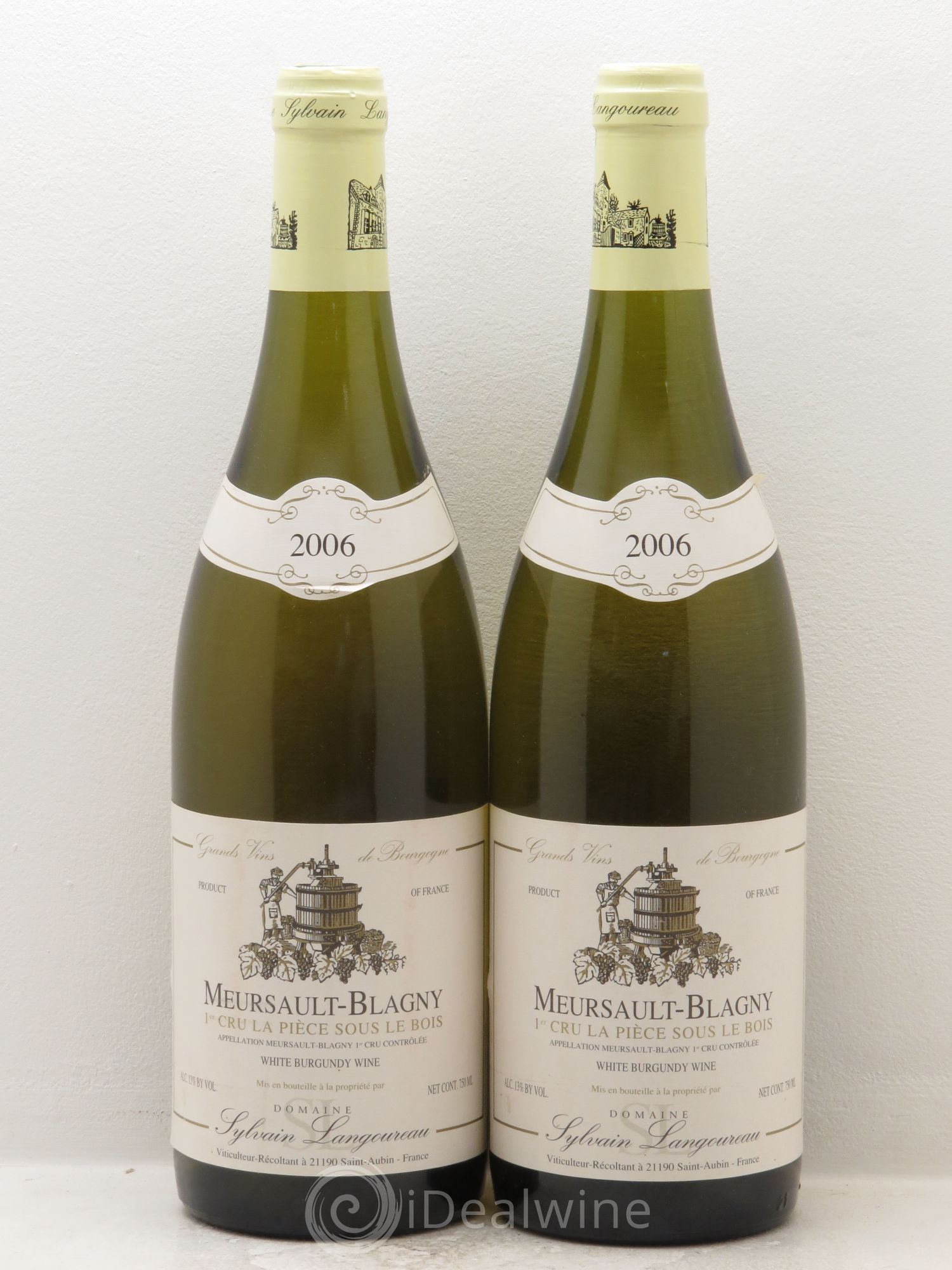 Meursault 1er Cru Blagny La Pièce sous le bois Domaine Langoureau 2006 - Posten von 2 Flaschen - 0