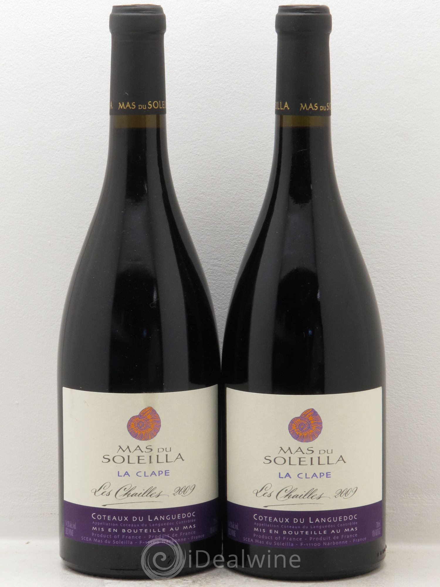 Coteaux du Languedoc Domaine Mas du Solleila La Clape Les Chailles 2009 - Posten von 2 Flaschen - 0