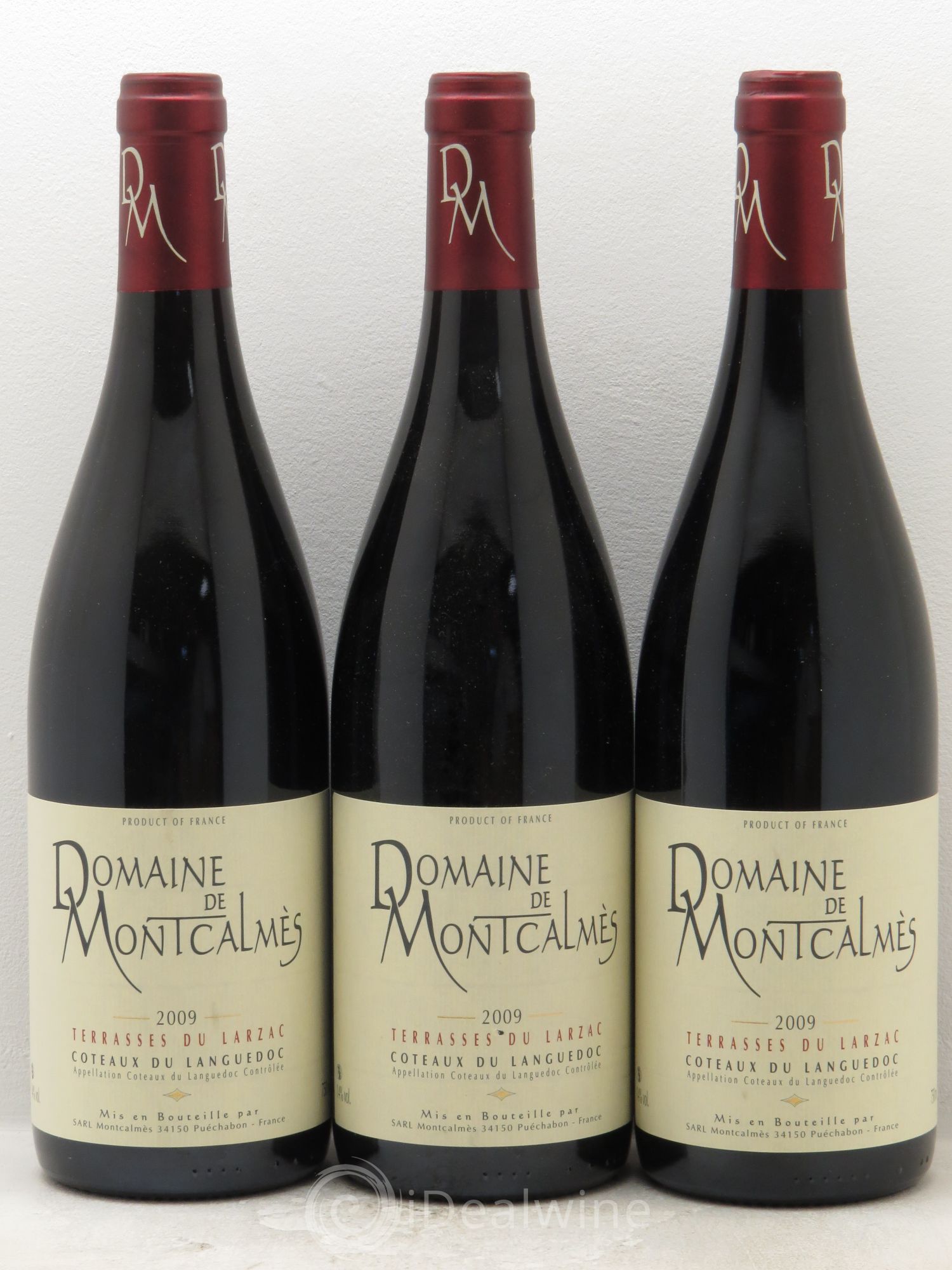 Terrasses du Larzac Domaine de Montcalmès Frédéric Pourtalié 2009 - Lot de 3 bouteilles - 0
