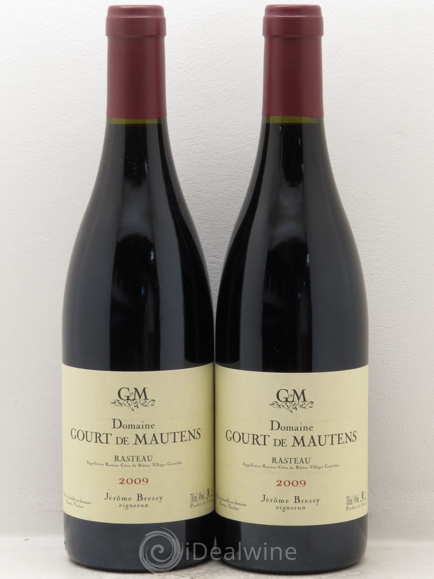 Rasteau Domaine Gourt de Mautens - Jérôme Bressy 2009 - Lot de 2 bouteilles - 0