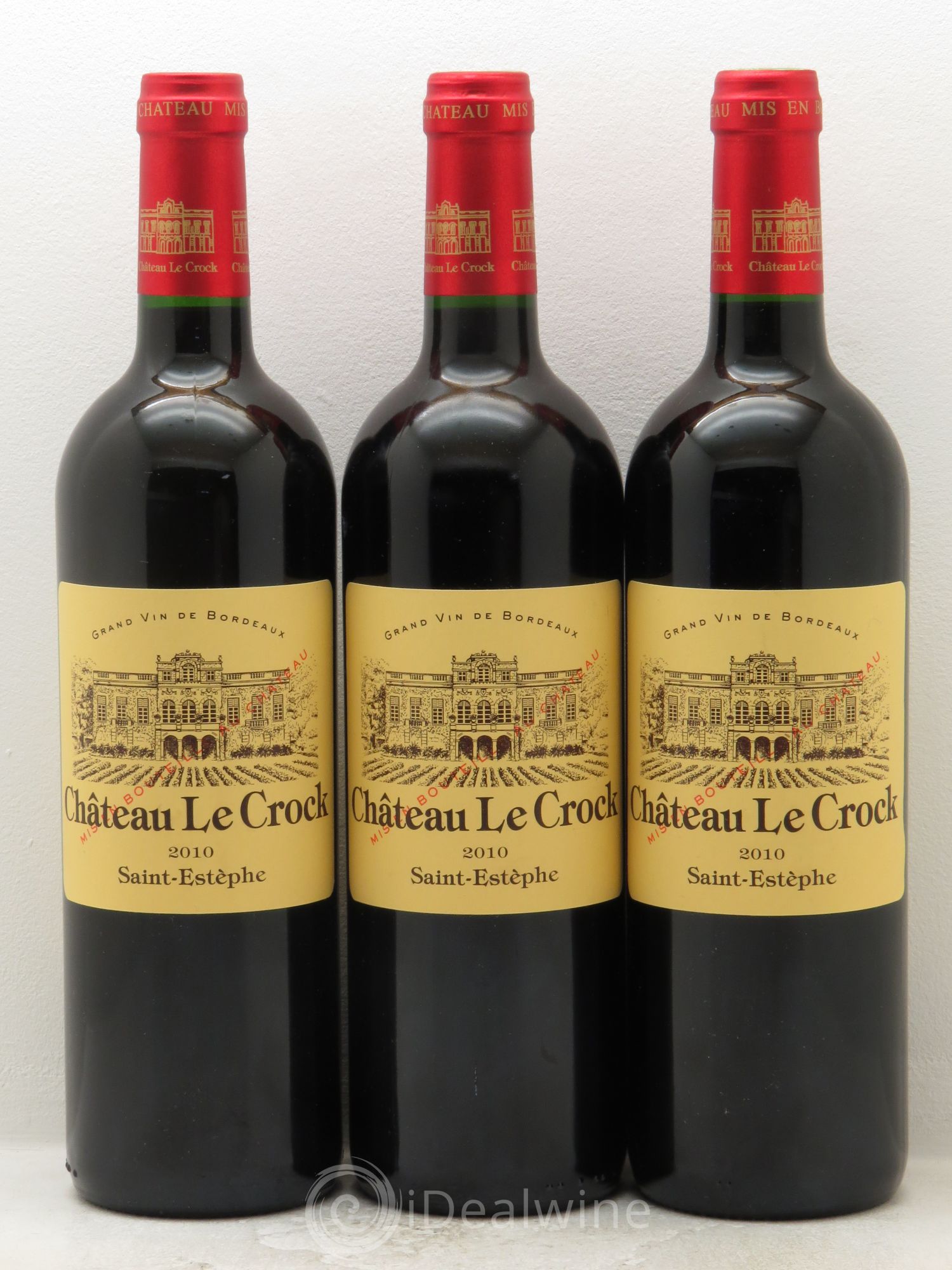 Château le Crock Cru Bourgeois 2010 - Lot de 3 bouteilles - 0