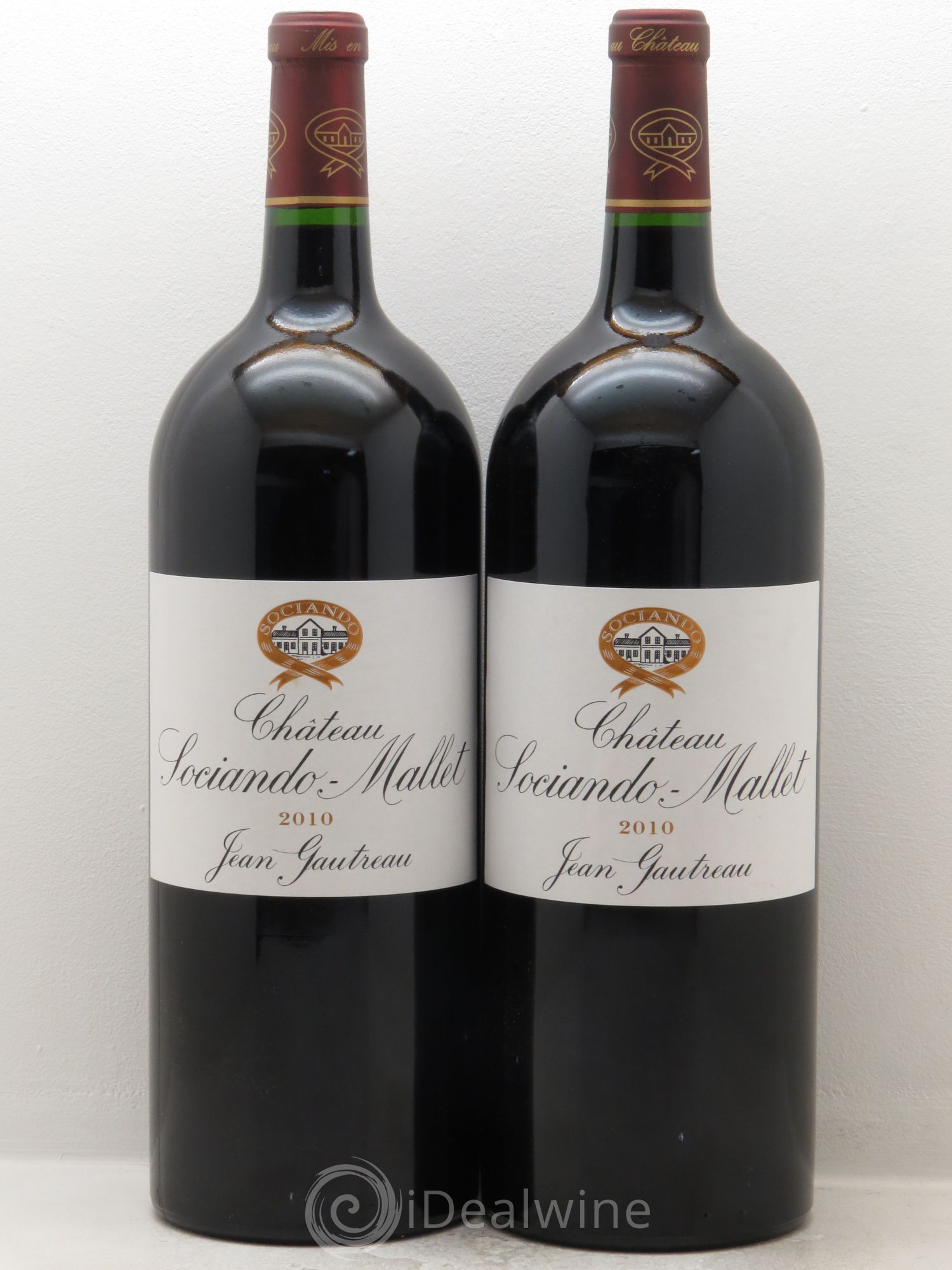 Château Sociando Mallet 2010 - Lot de 2 magnums - 0