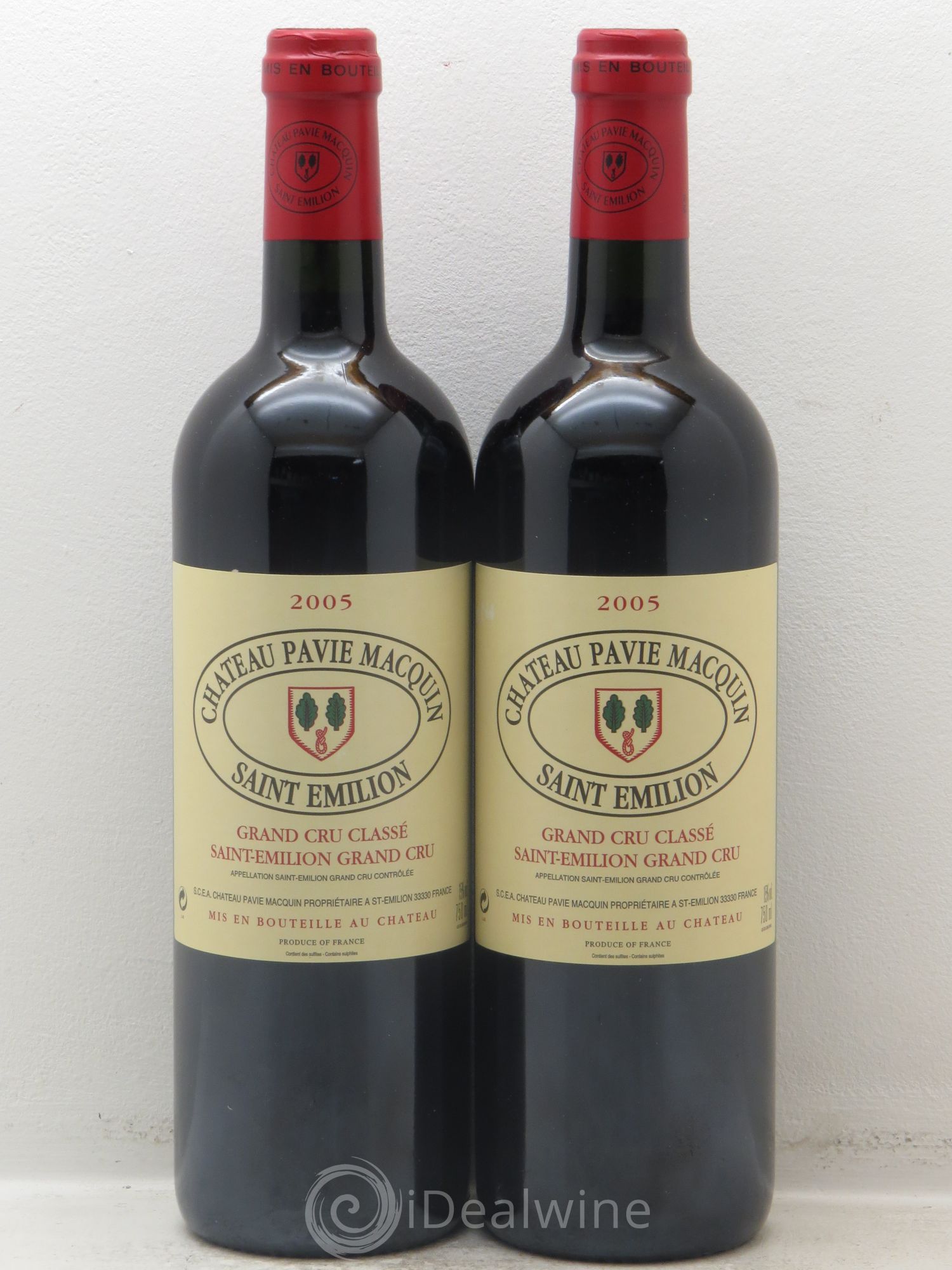 Château Pavie Macquin 1er Grand Cru Classé B 2005 - Lot de 2 bouteilles - 0
