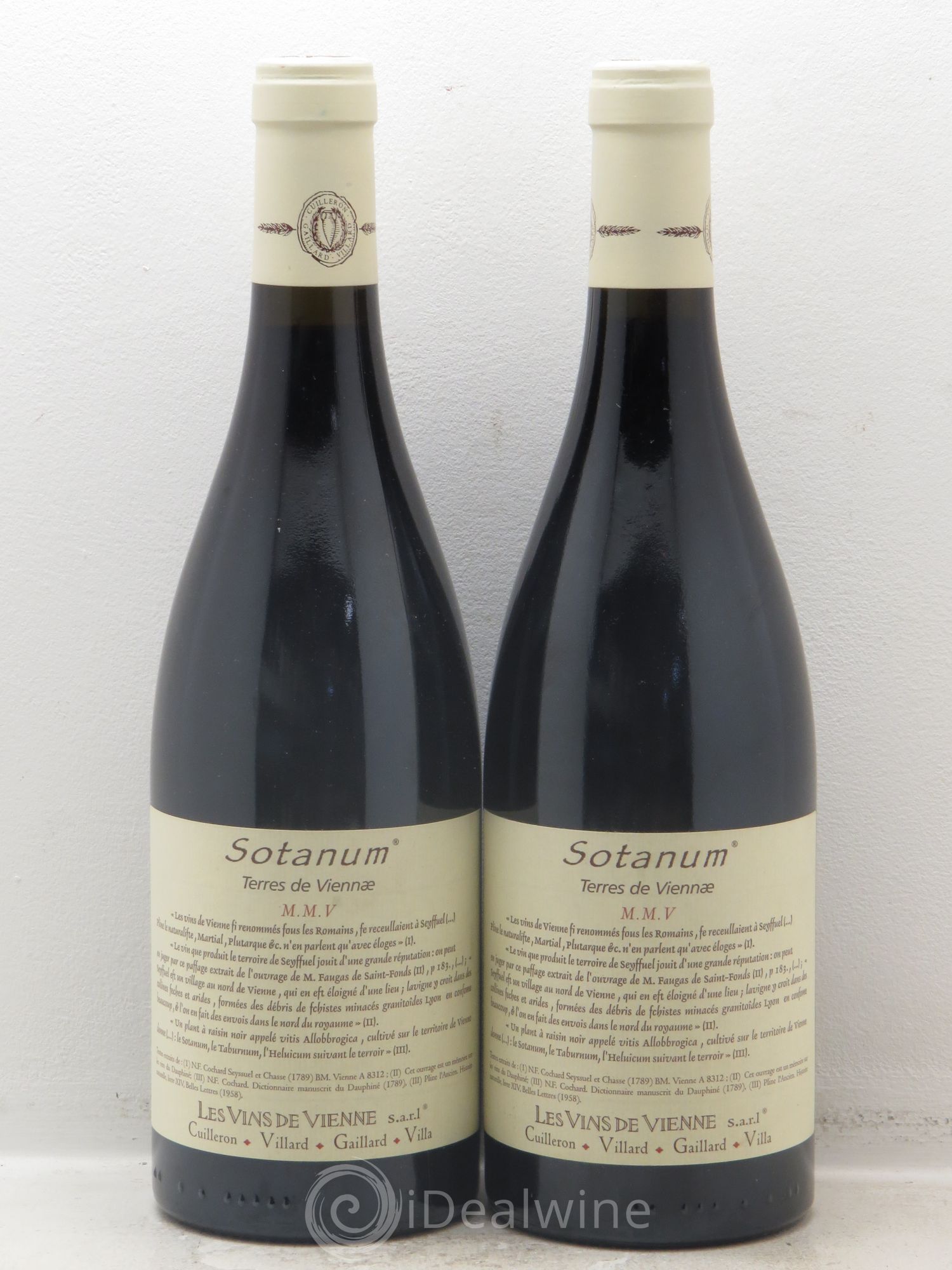 Côtes-du-Rhône VDP des Côtes Rhodaniennes Sotanum Vins de Vienne 2005 - Posten von 2 Flaschen - 0