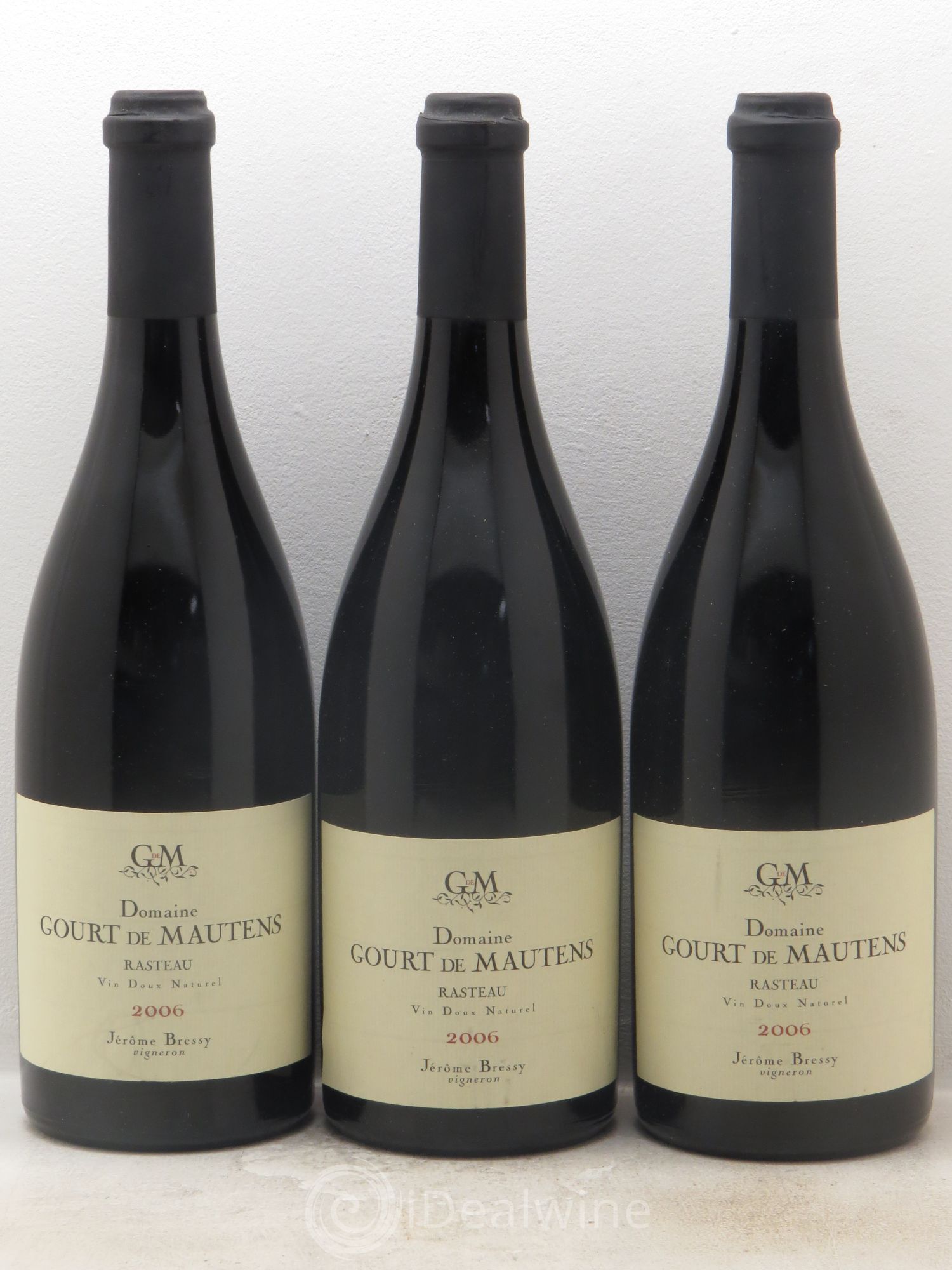 Rasteau Domaine Gourt de Mautens - Jérôme Bressy 2006 - Lot de 3 bouteilles - 0