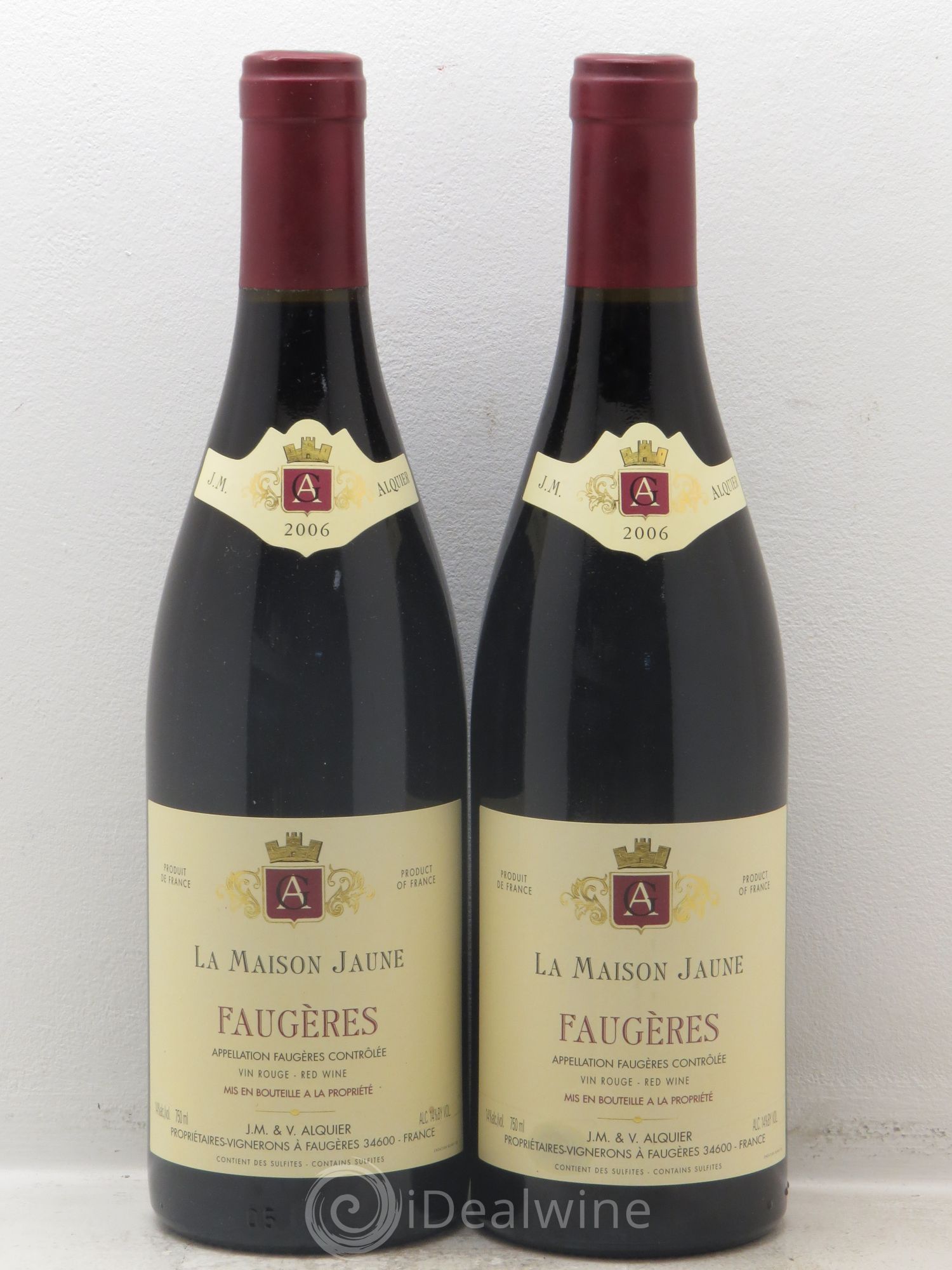 Faugères La Maison Jaune Jean-Michel Alquier 2006 - Lot de 2 bouteilles - 0