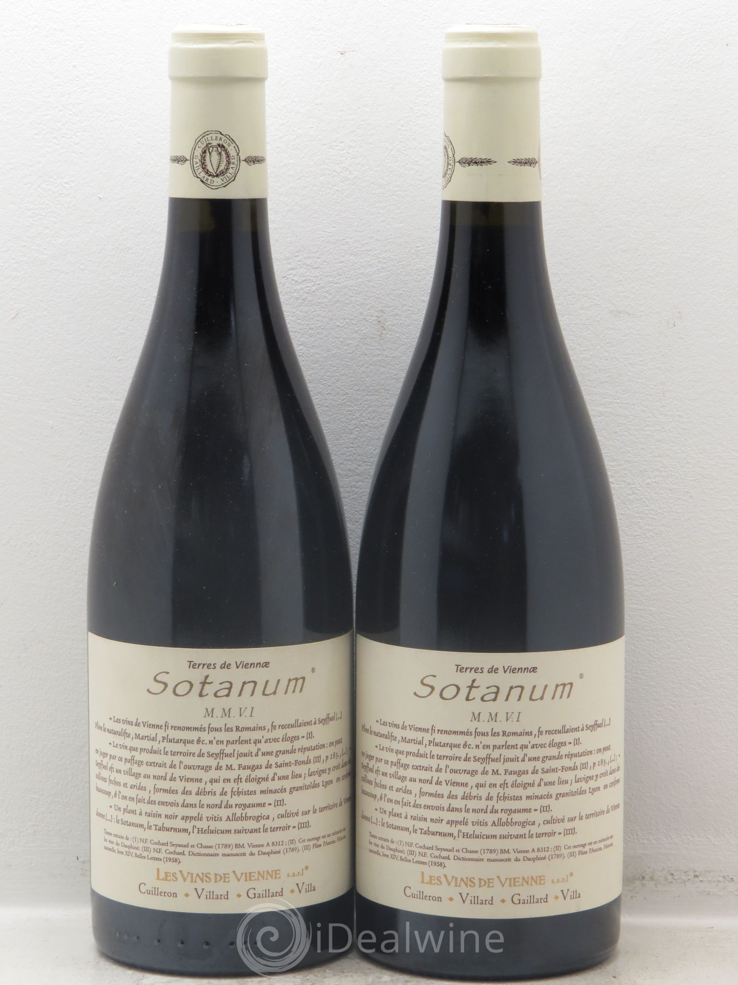 Côtes-du-Rhône VDP des Côtes Rhodaniennes Sotanum Vins de Vienne 2006 - Posten von 2 Flaschen - 0