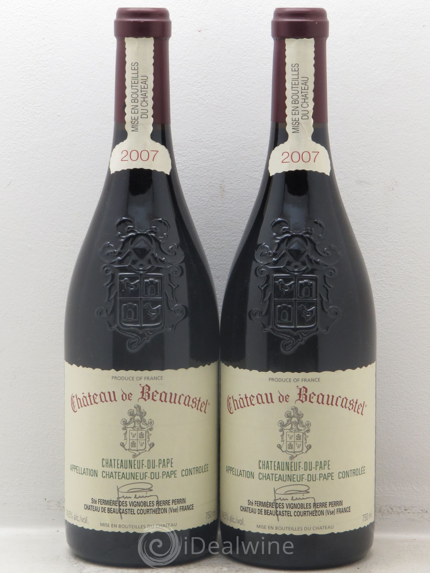 Châteauneuf-du-Pape Château de Beaucastel Famille Perrin 2007 - Lot de 2 bouteilles - 0
