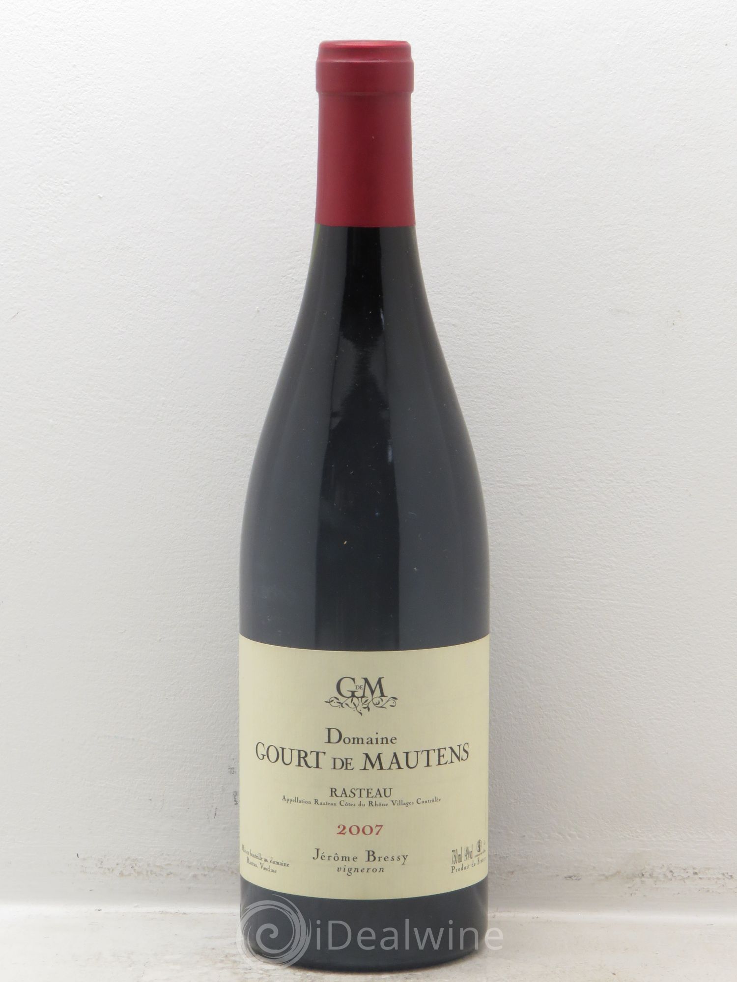 Rasteau Domaine Gourt de Mautens - Jérôme Bressy 2007 - Lot de 1 bouteille - 0