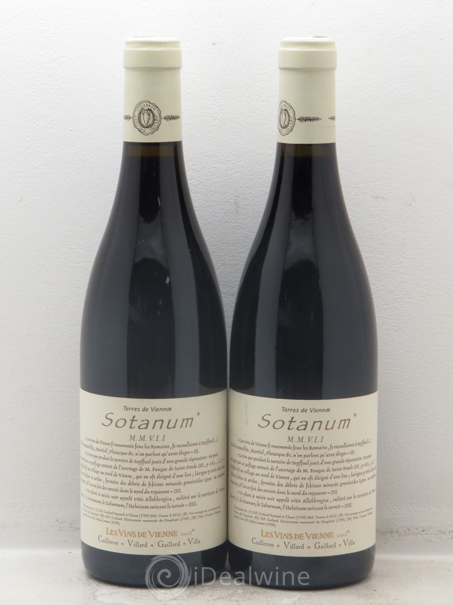 Côtes-du-Rhône VDP des Côtes Rhodaniennes Sotanum Vins de Vienne 2007 - Posten von 2 Flaschen - 0