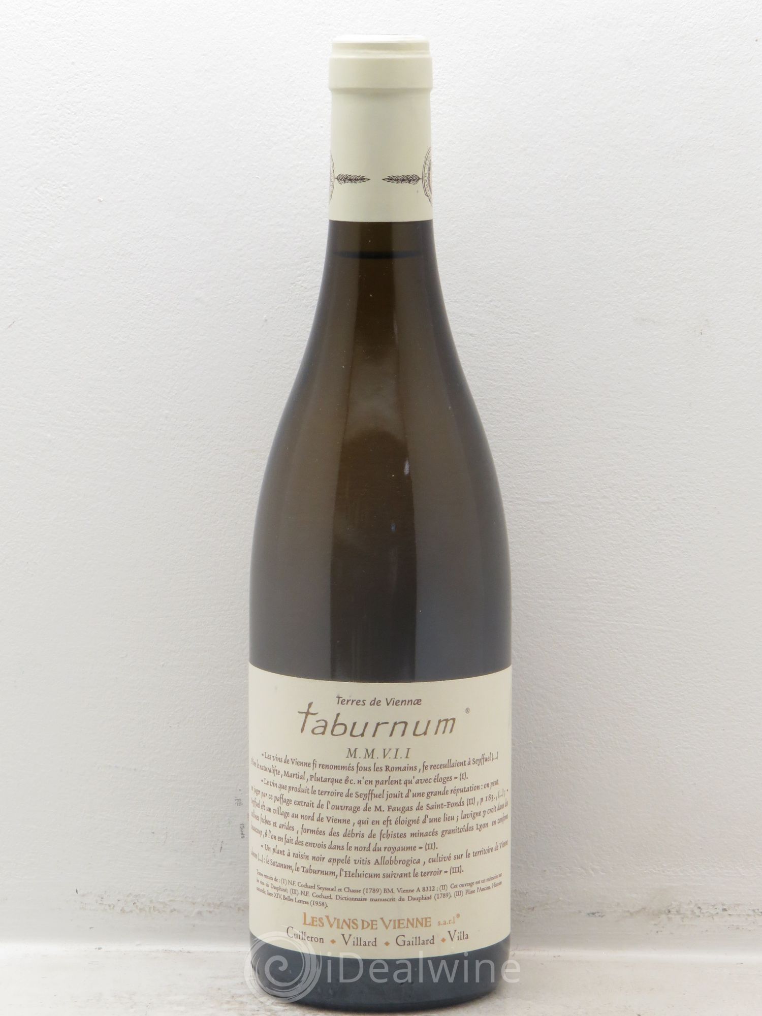 Côtes-du-Rhône VDP des Côtes Rhodaniennes Taburnum Vins de Vienne 2007 - Posten von 1 Flasche - 0