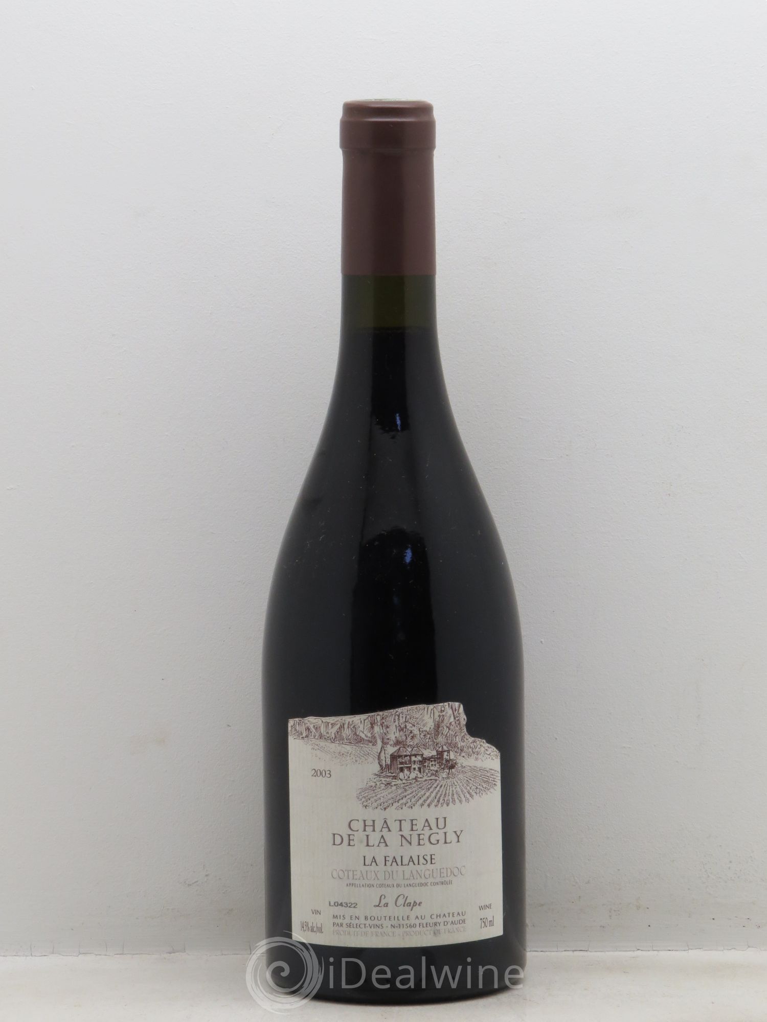 La Clape Château de La Négly La Falaise Jean Paux-Rosset 2003 - Lot de 1 bouteille - 0