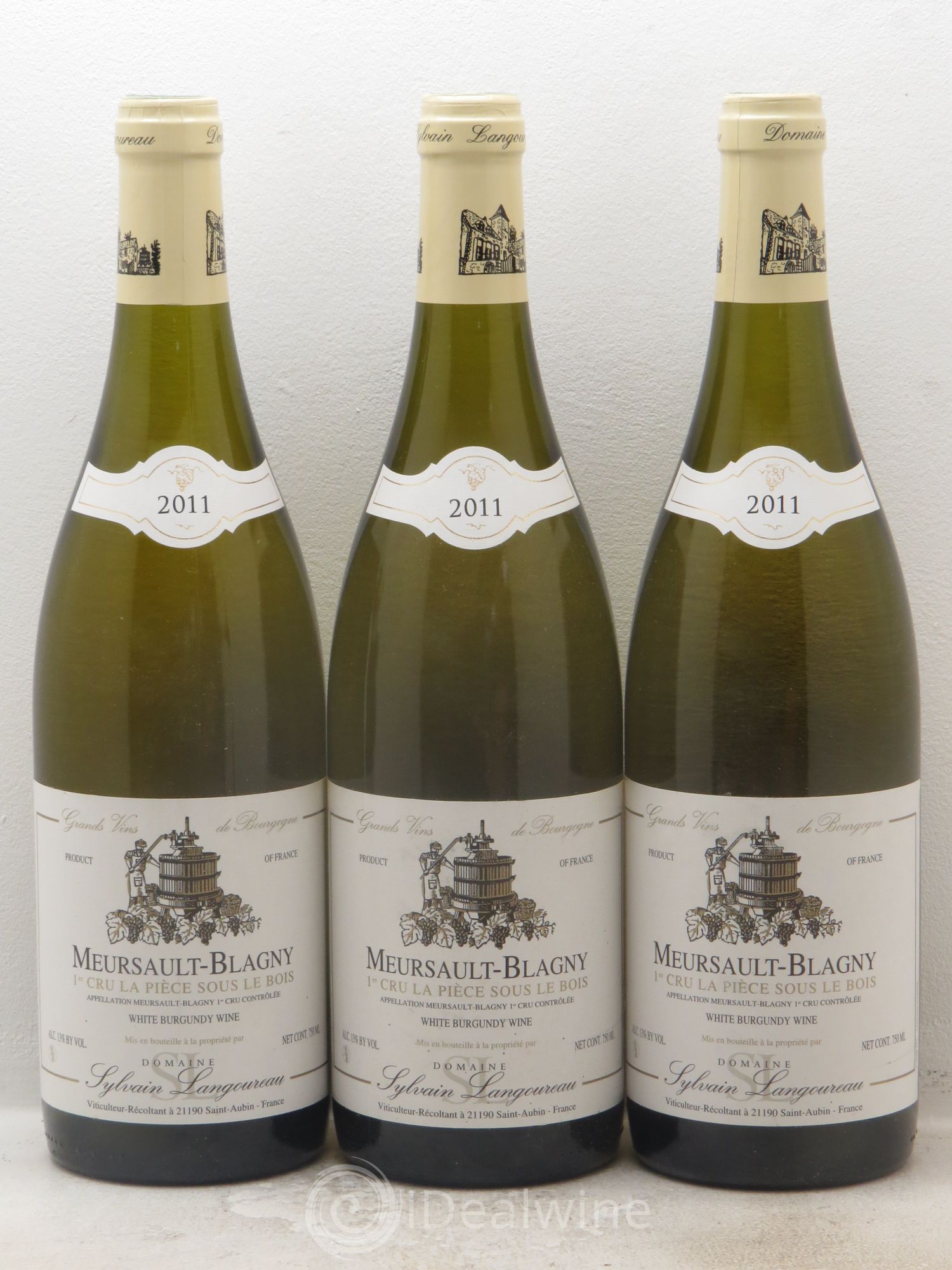Meursault 1er Cru Blagny Sylvain Langoureau 2011 - Posten von 3 Flaschen - 0