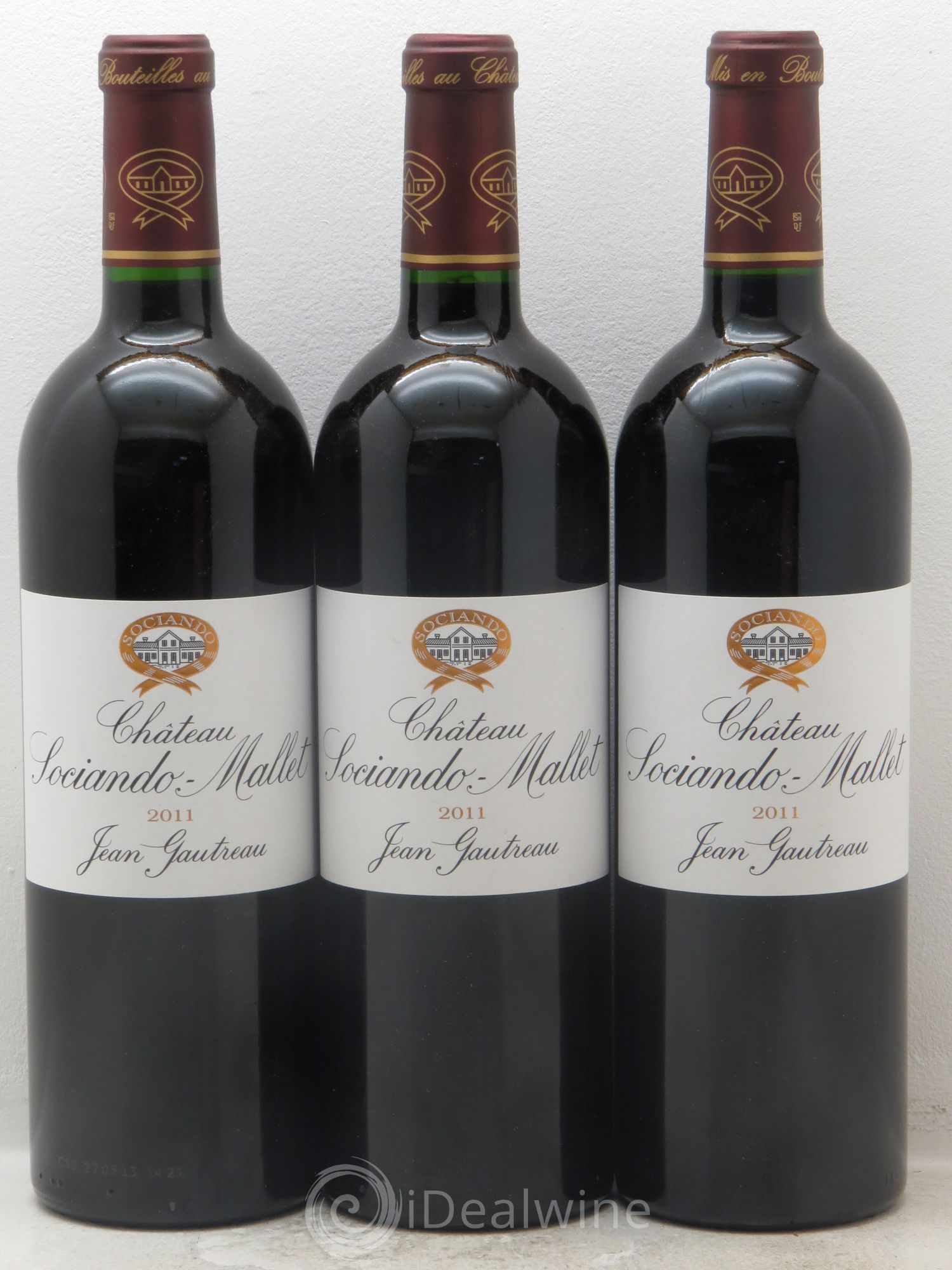 Château Sociando Mallet 2011 - Lot de 3 bouteilles - 0
